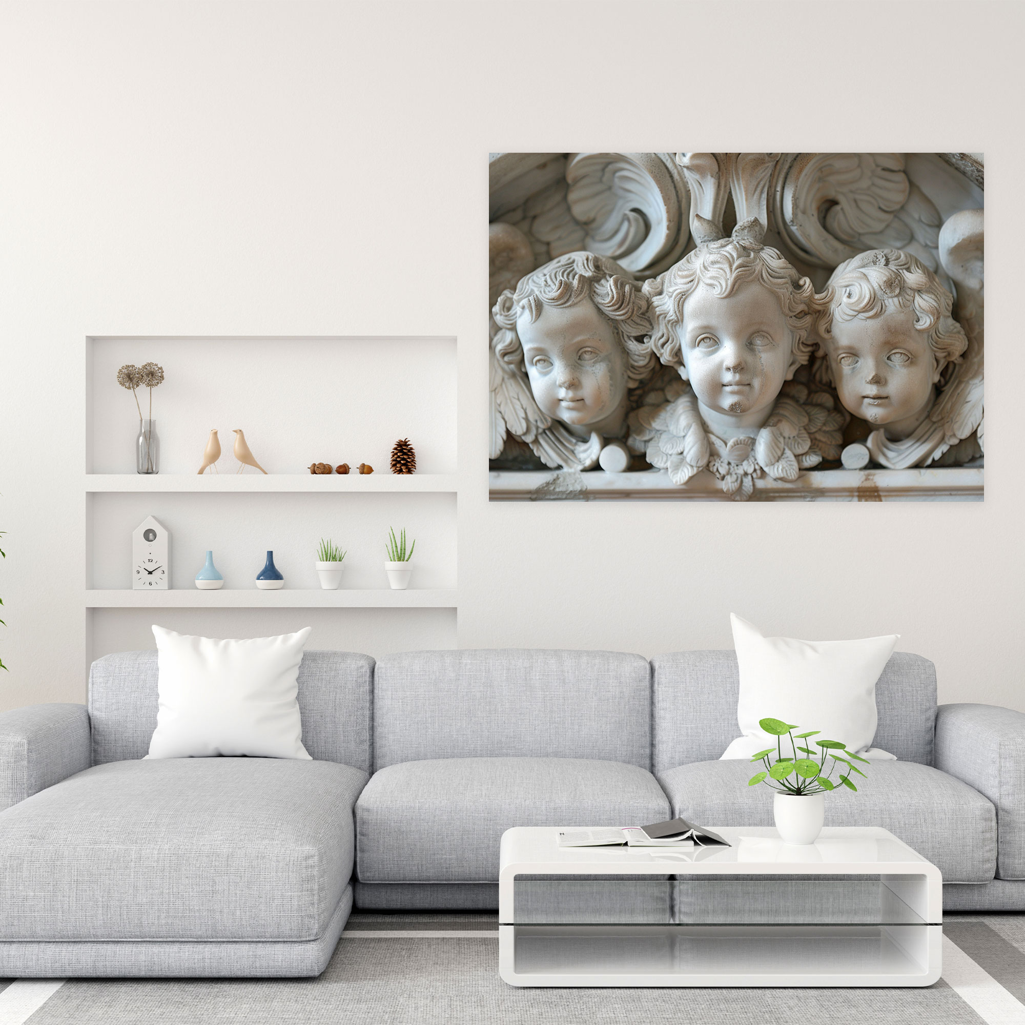 Michelangelo Sculpted Figures Wall Decoration - Michelangelo, Canvas Wall Art, Wall Decoration, Canvas