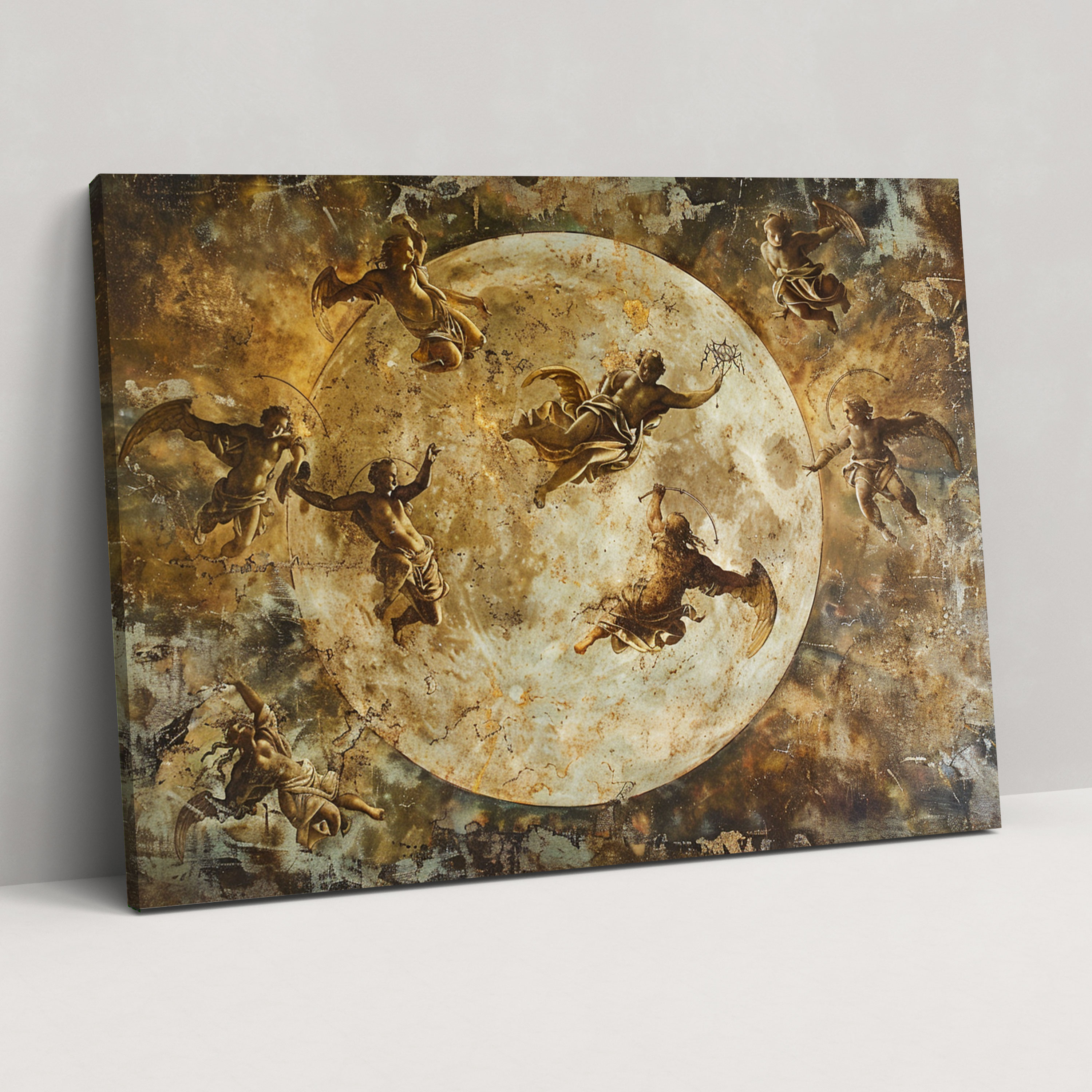 Michelangelo Celestial Beings Canvas Print - Michelangelo, Michelangelo, Canvas Print, Home Decoration