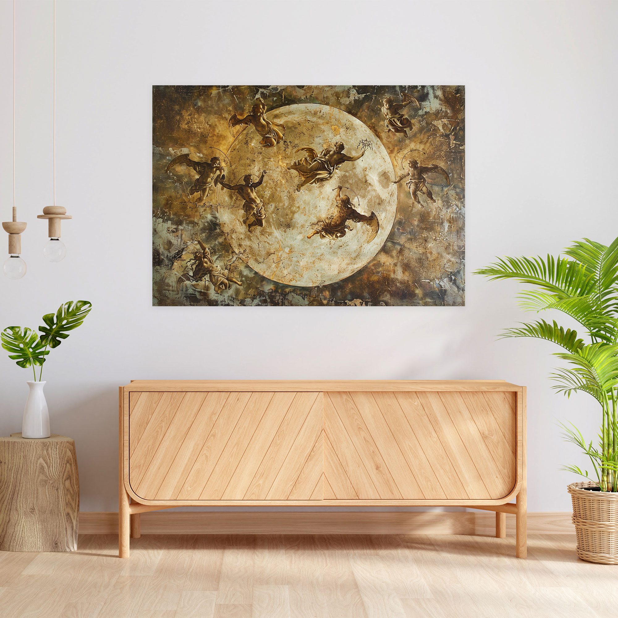 Michelangelo Celestial Beings Canvas Print - Michelangelo, Michelangelo, Canvas Print, Home Decoration