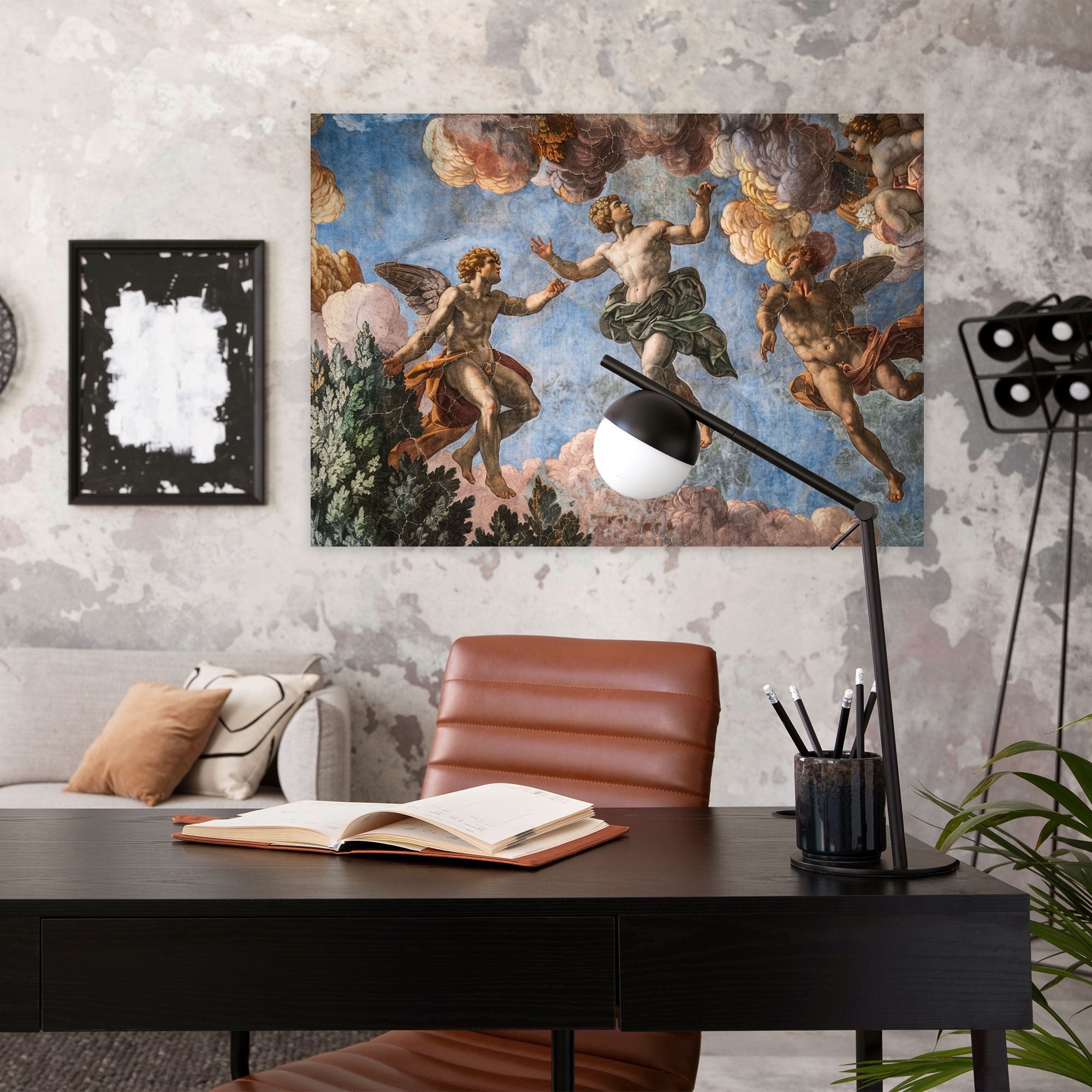 Michelangelo Iconic Frescoes Wall Decoration - Michelangelo, Michelangelo, Canvas, Home Decoration