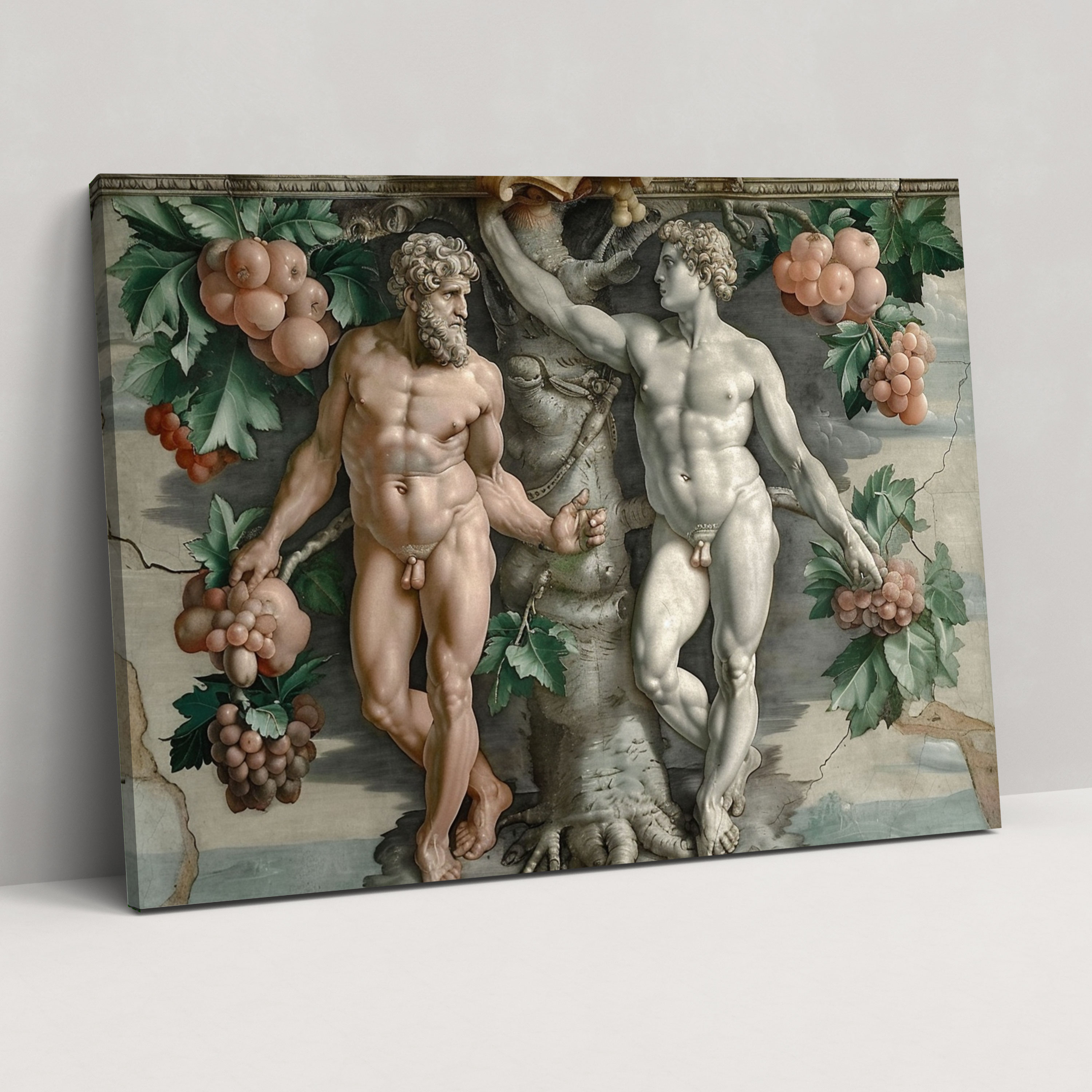 Michelangelo Adam ve Havva Kanvas Tablosu - Duvar Sanatı