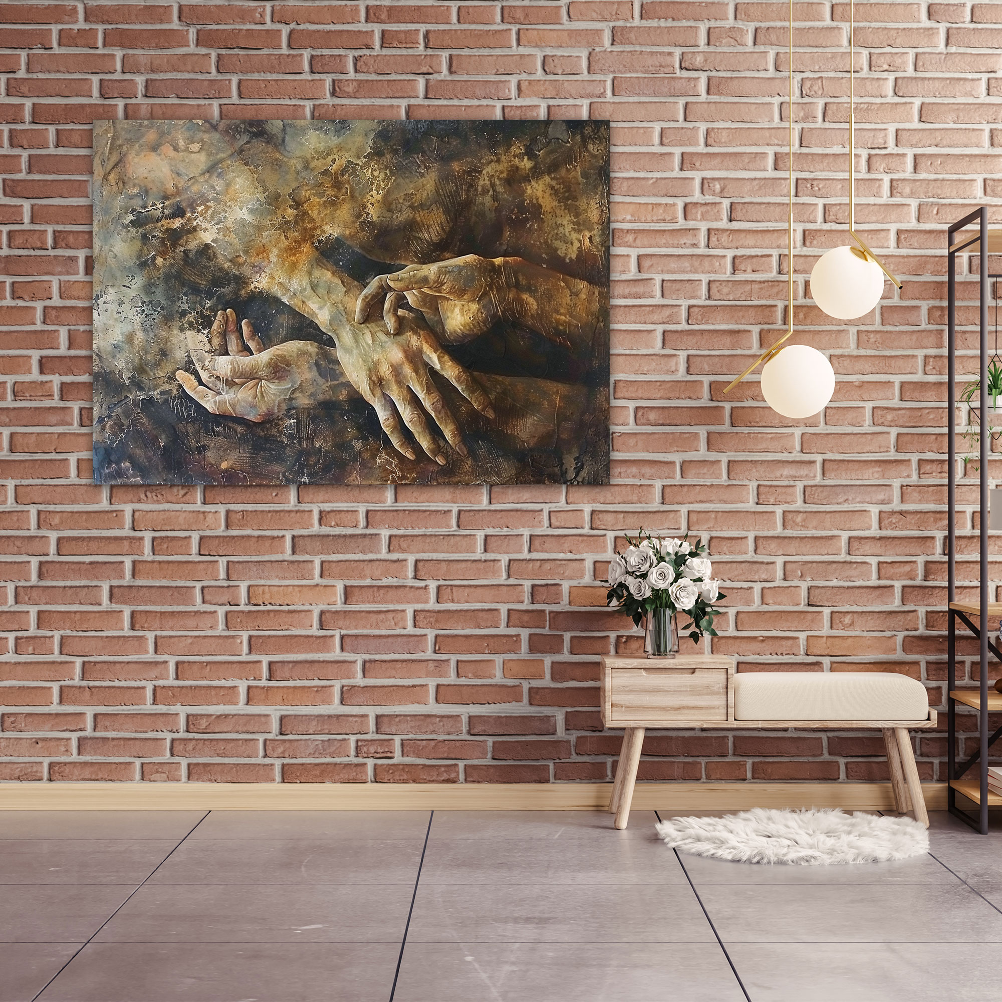 Michelangelo Creation Of Adam Wall Decoration - Michelangelo, Home Decoration, Wall Decoration, Michelangelo