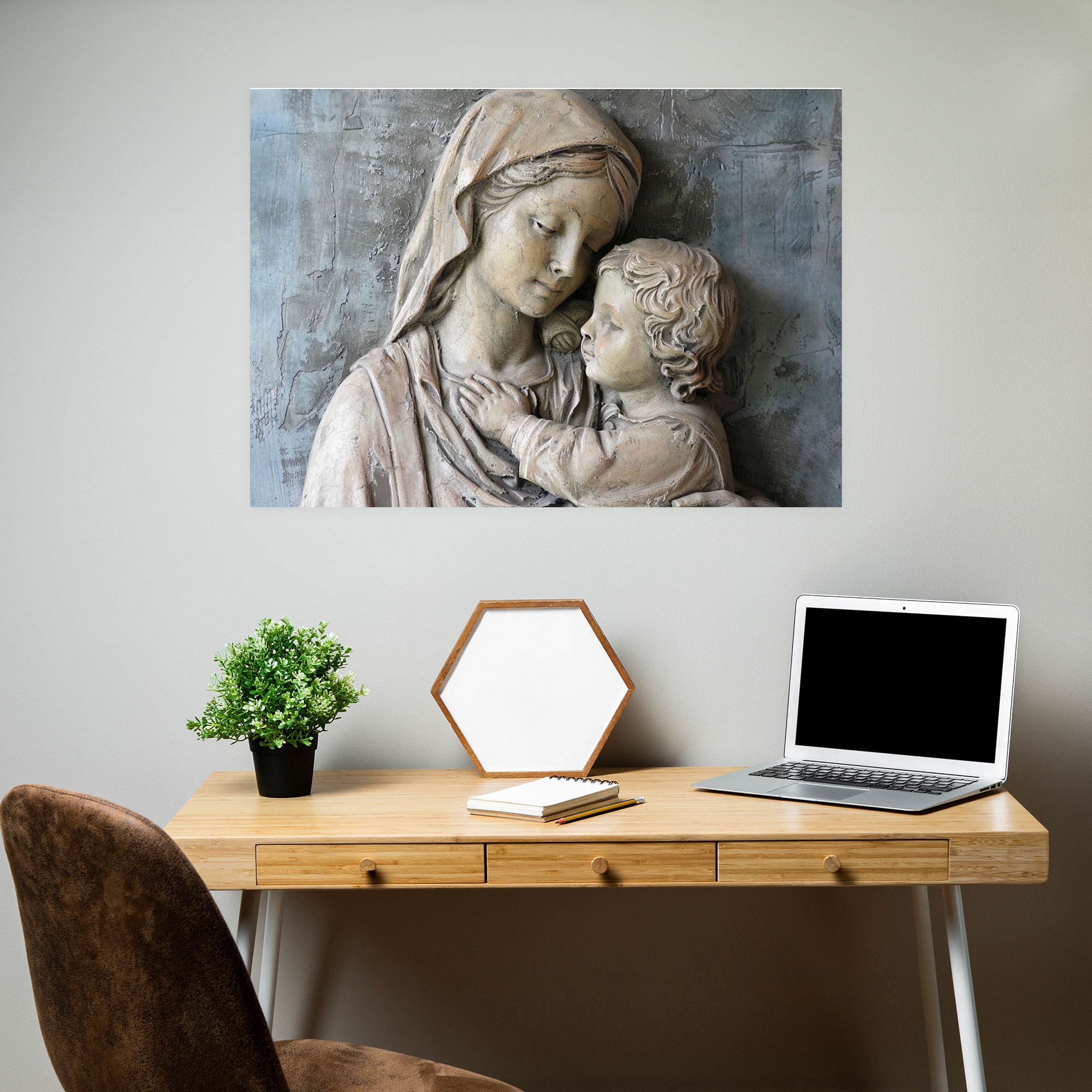 Michelangelo Madonna And Child Wall Decoration - Michelangelo, Wall Decoration, Canvas, Wall Art