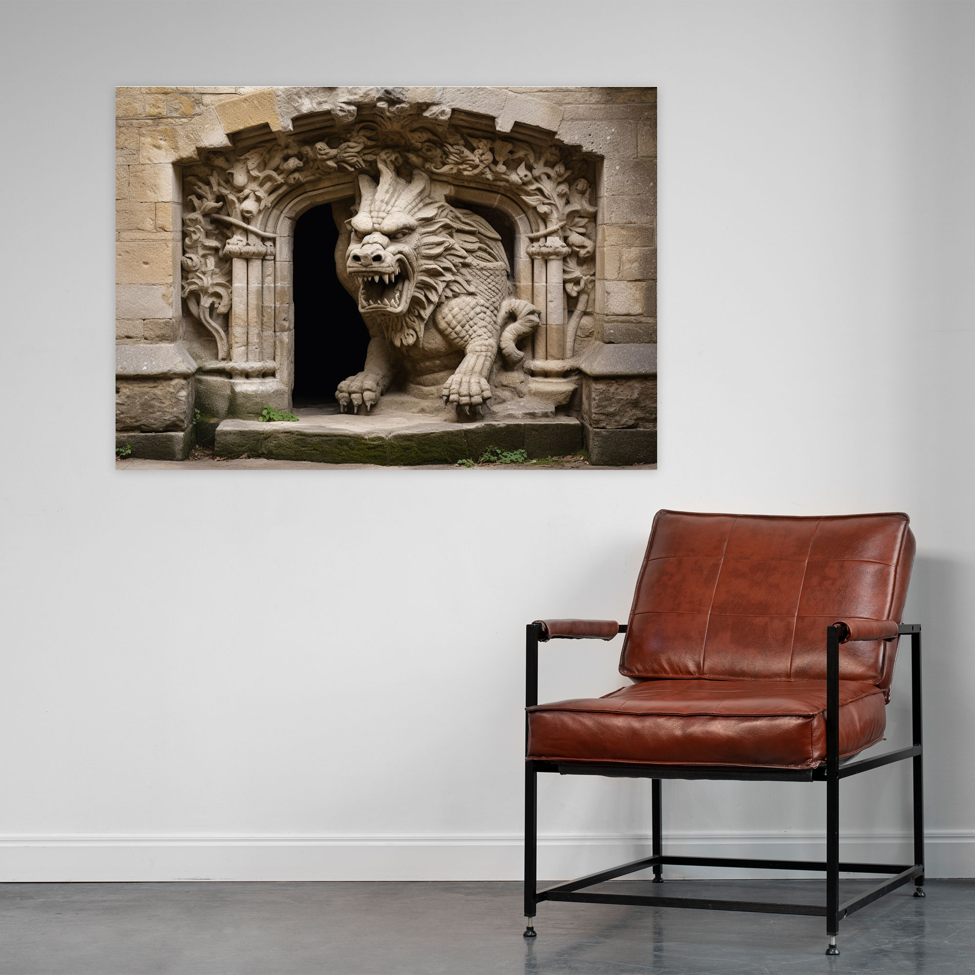 Medieval Wall Art - Mythical Guardian - Medieval, Canvas Wall Art, Home Decoration, Canvas Print