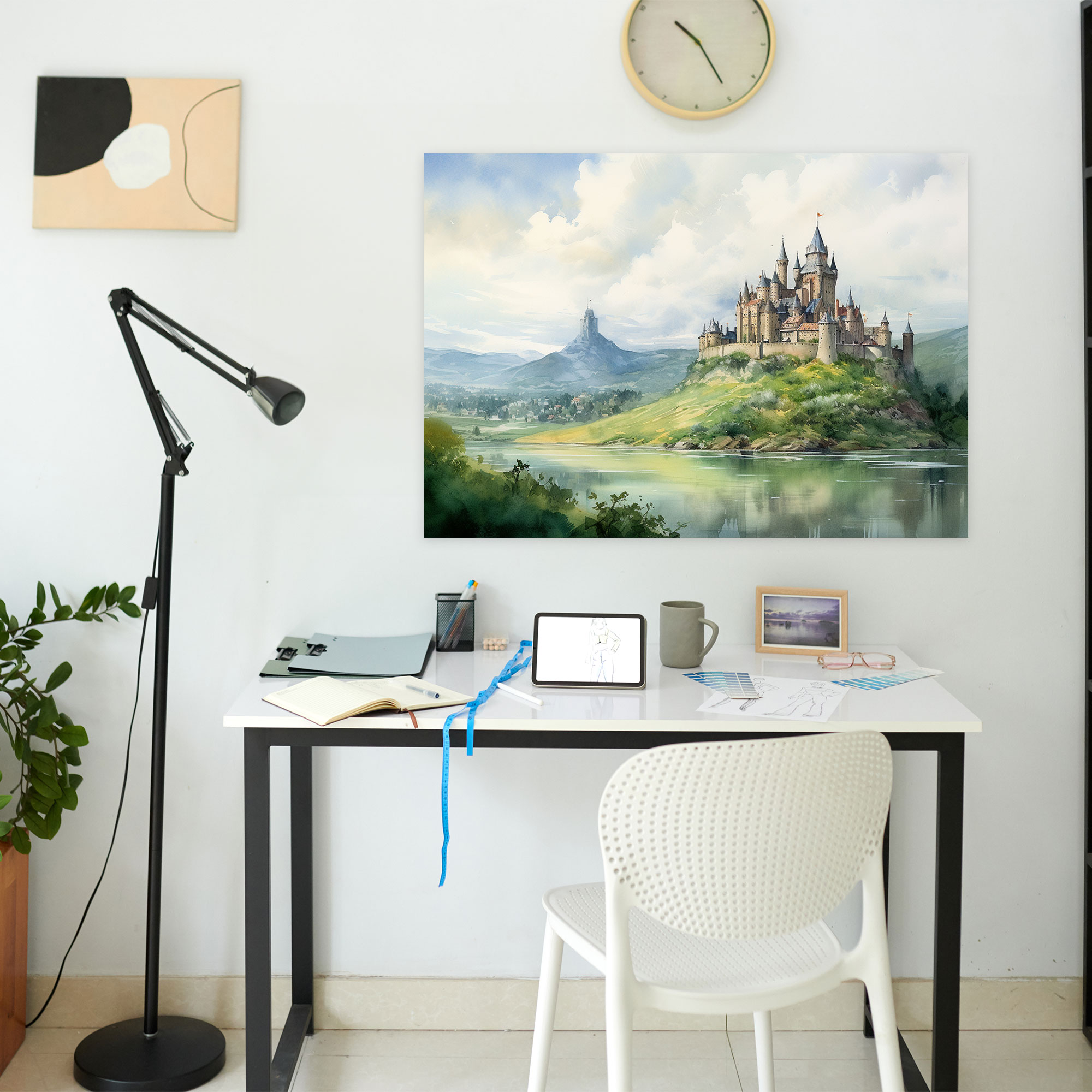 Medieval Castle Canvas Print - Medieval, Canvas Wall Art, Medieval, Village