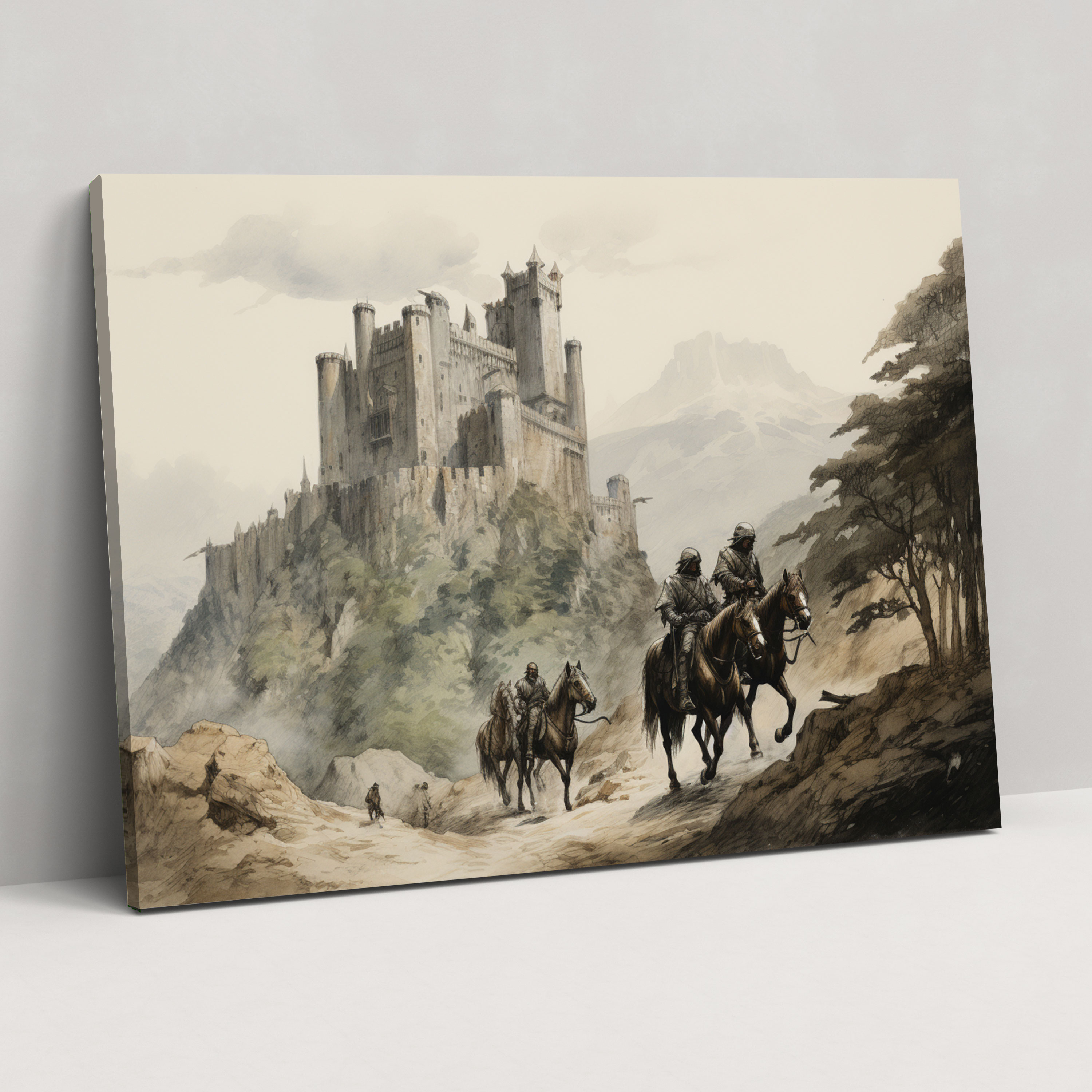 Medieval Landscape Canvas Print - Medieval, Knights, Wall Art, Canvas