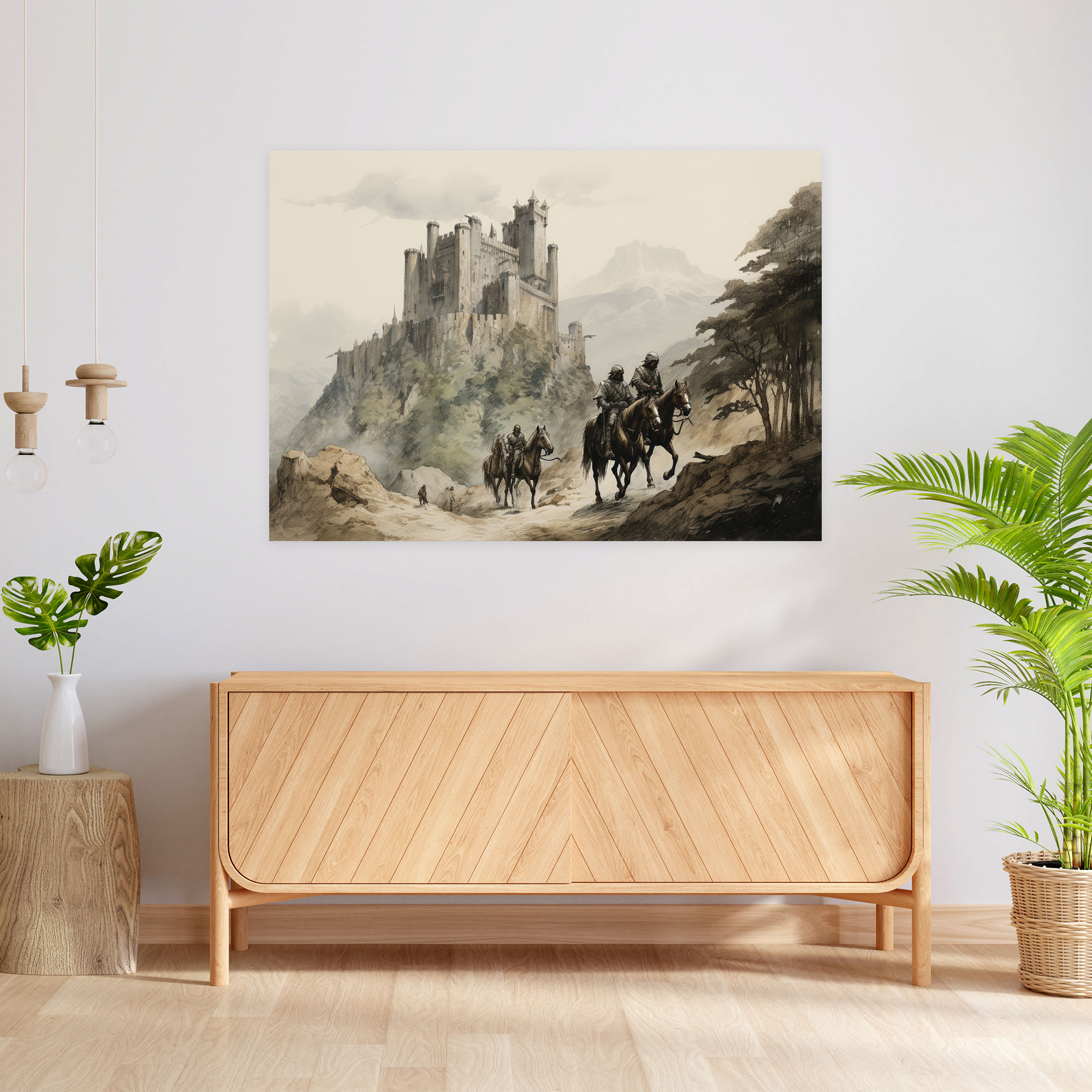 Medieval Landscape Canvas Print - Medieval, Knights, Wall Art, Canvas