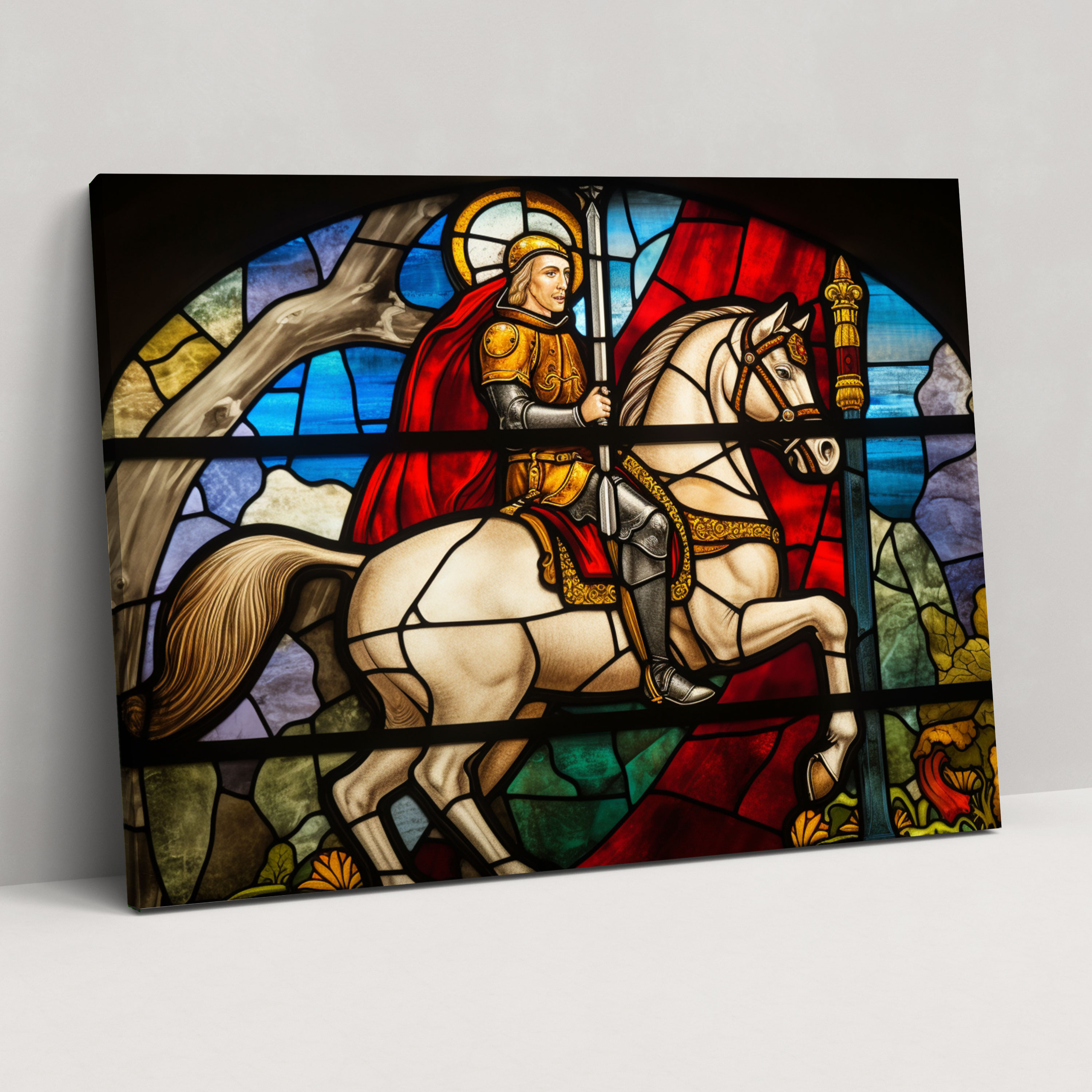 Medieval Stained Glass Canvas Print - Medieval, Canvas Wall Art, Canvas, Home Decoration