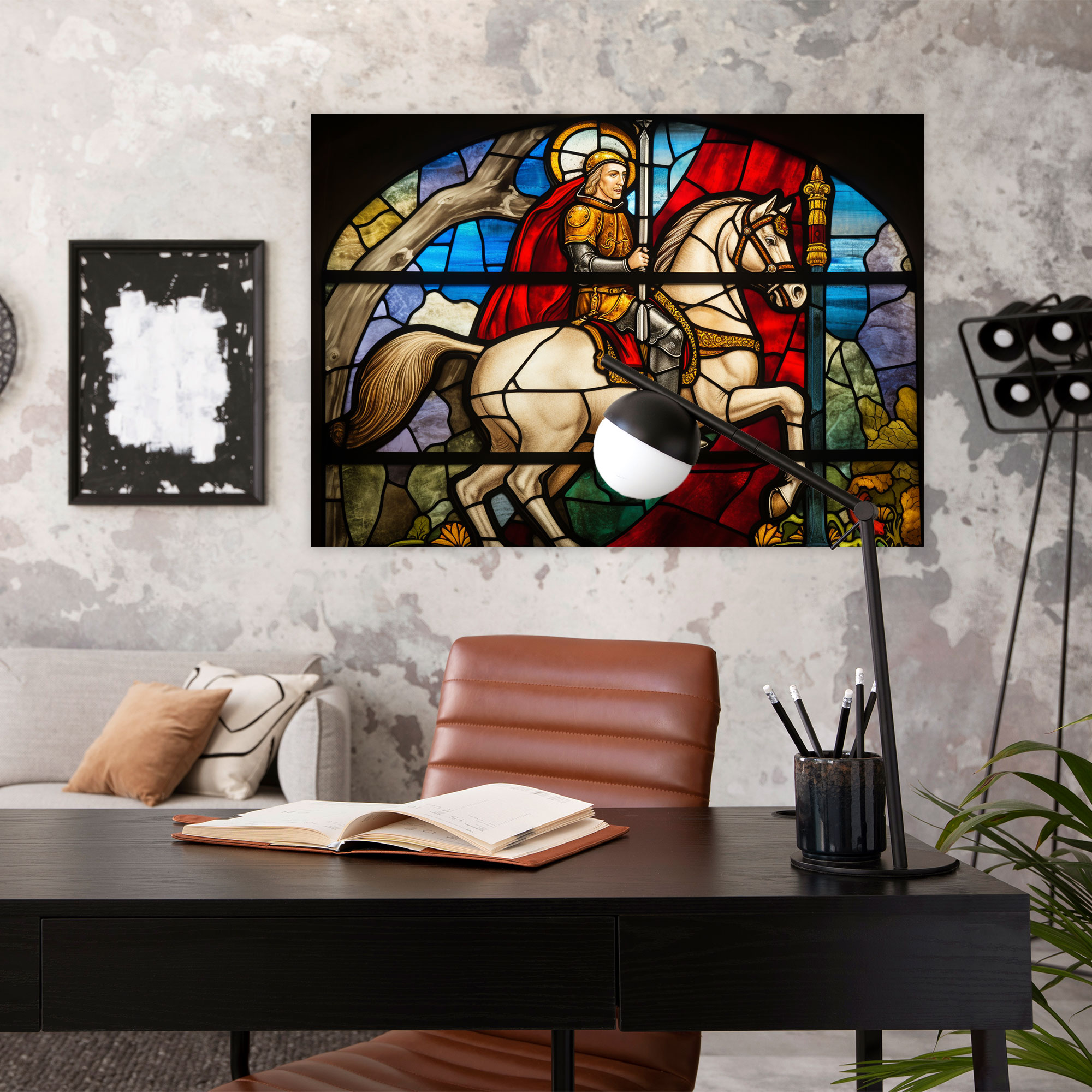 Medieval Stained Glass Canvas Print - Medieval, Canvas Wall Art, Canvas, Home Decoration