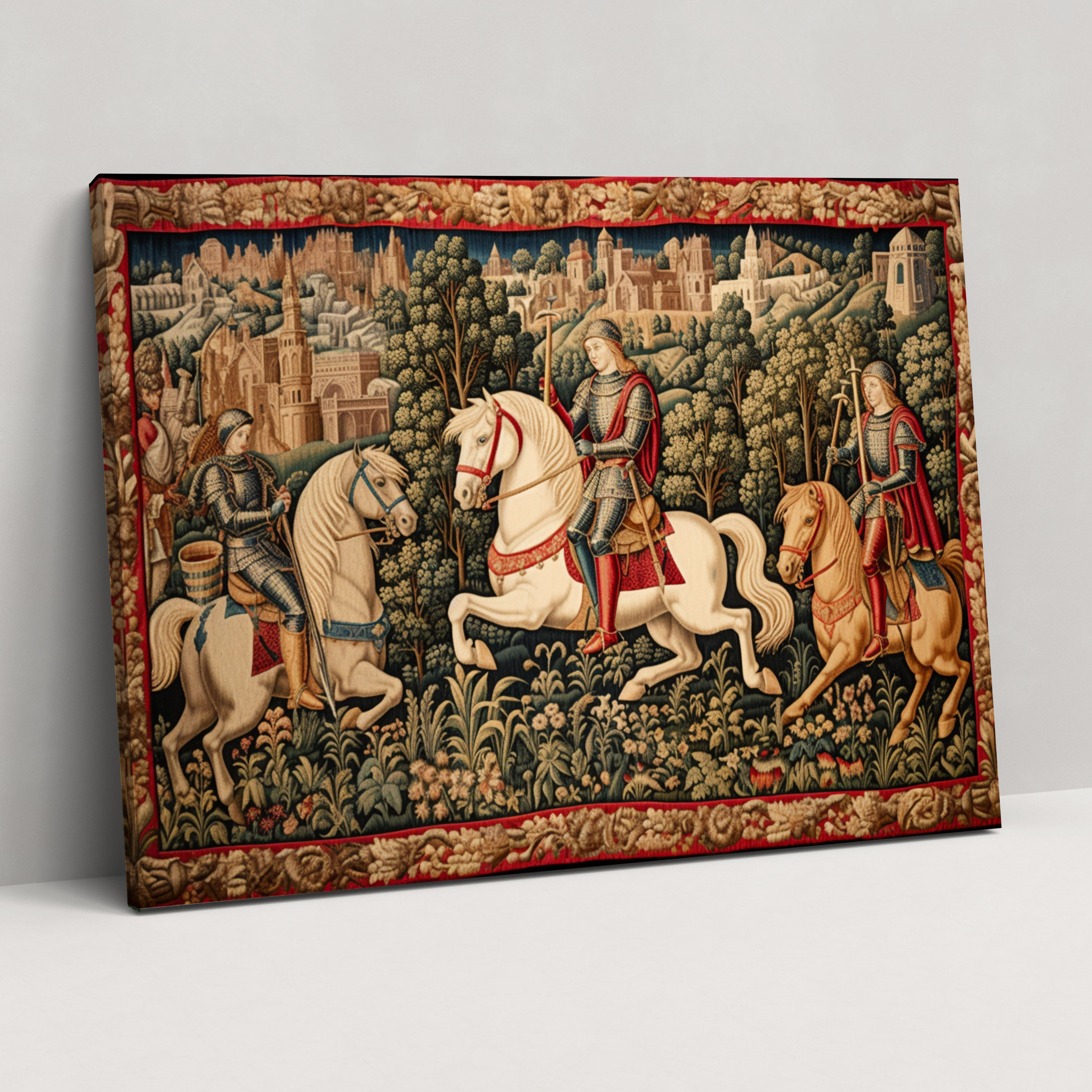 Medieval Battle Tapestry Canvas Print - Medieval, Canvas, Wall Decoration, Wall Art