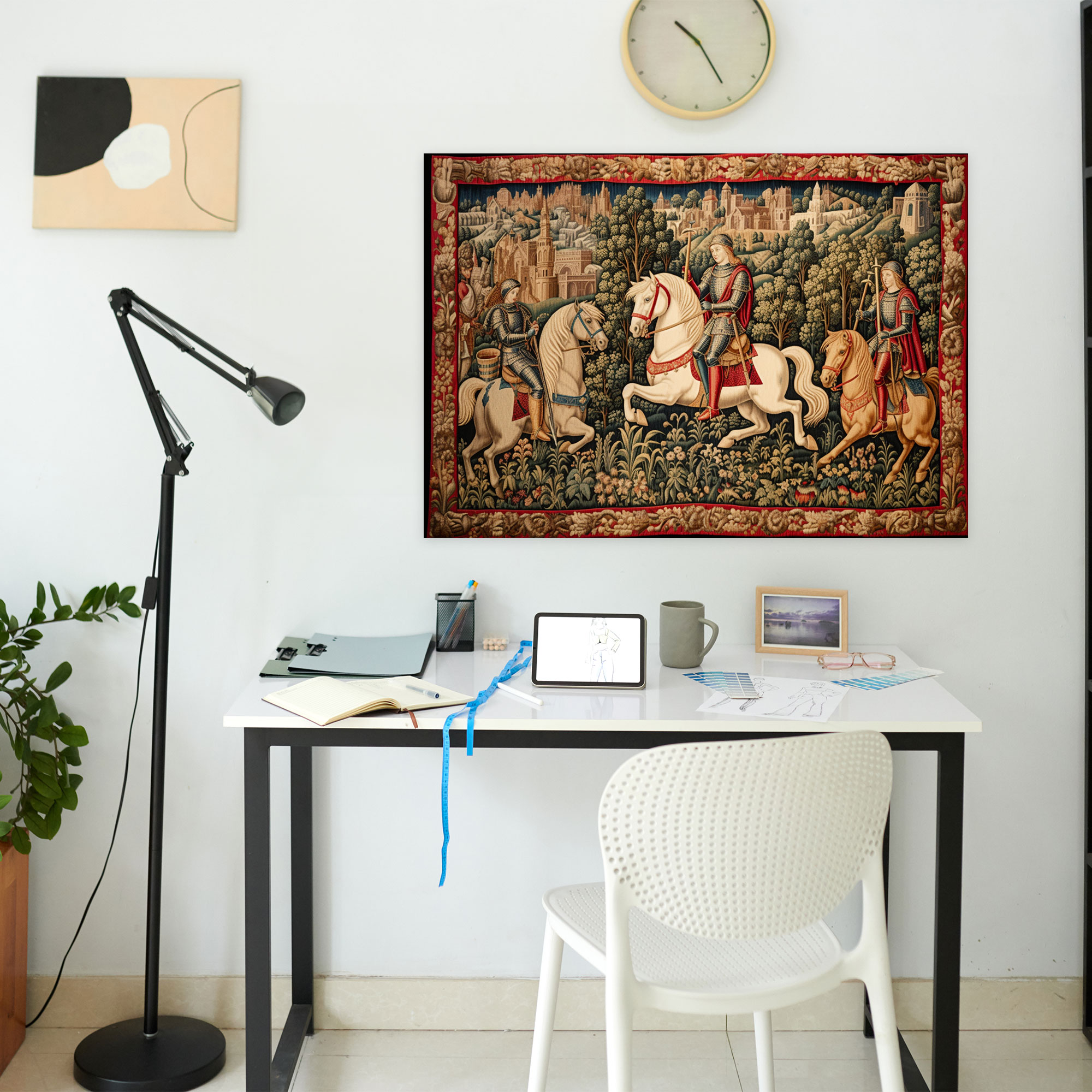 Medieval Battle Tapestry Canvas Print - Medieval, Canvas, Wall Decoration, Wall Art