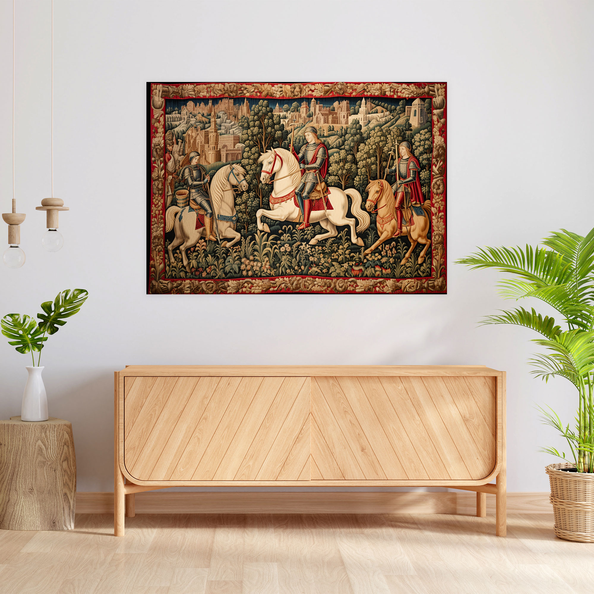 Medieval Battle Tapestry Canvas Print - Medieval, Canvas, Wall Decoration, Wall Art