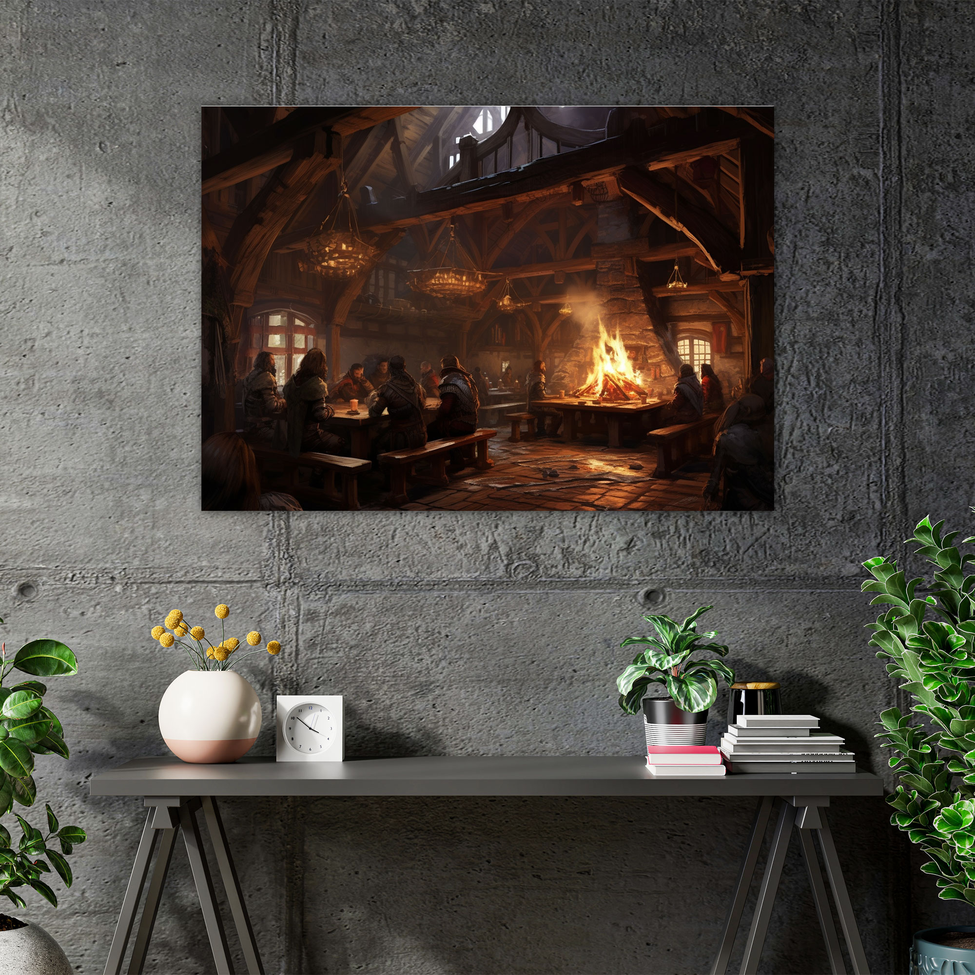 Medieval Tavern Canvas Print - Medieval, Home Decoration, Canvas Wall Art, Wall Art