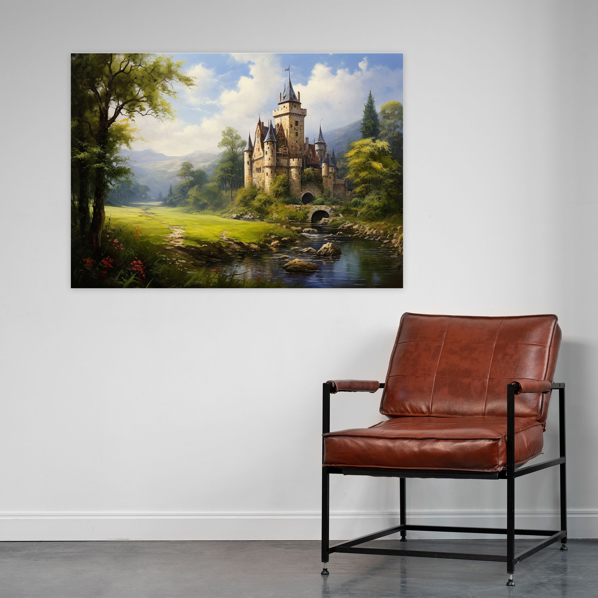Medieval Canvas Print: Classic Oil Painting Wall Art - Medieval, Lush Green Meadows, Exquisite Details, Historical Charm