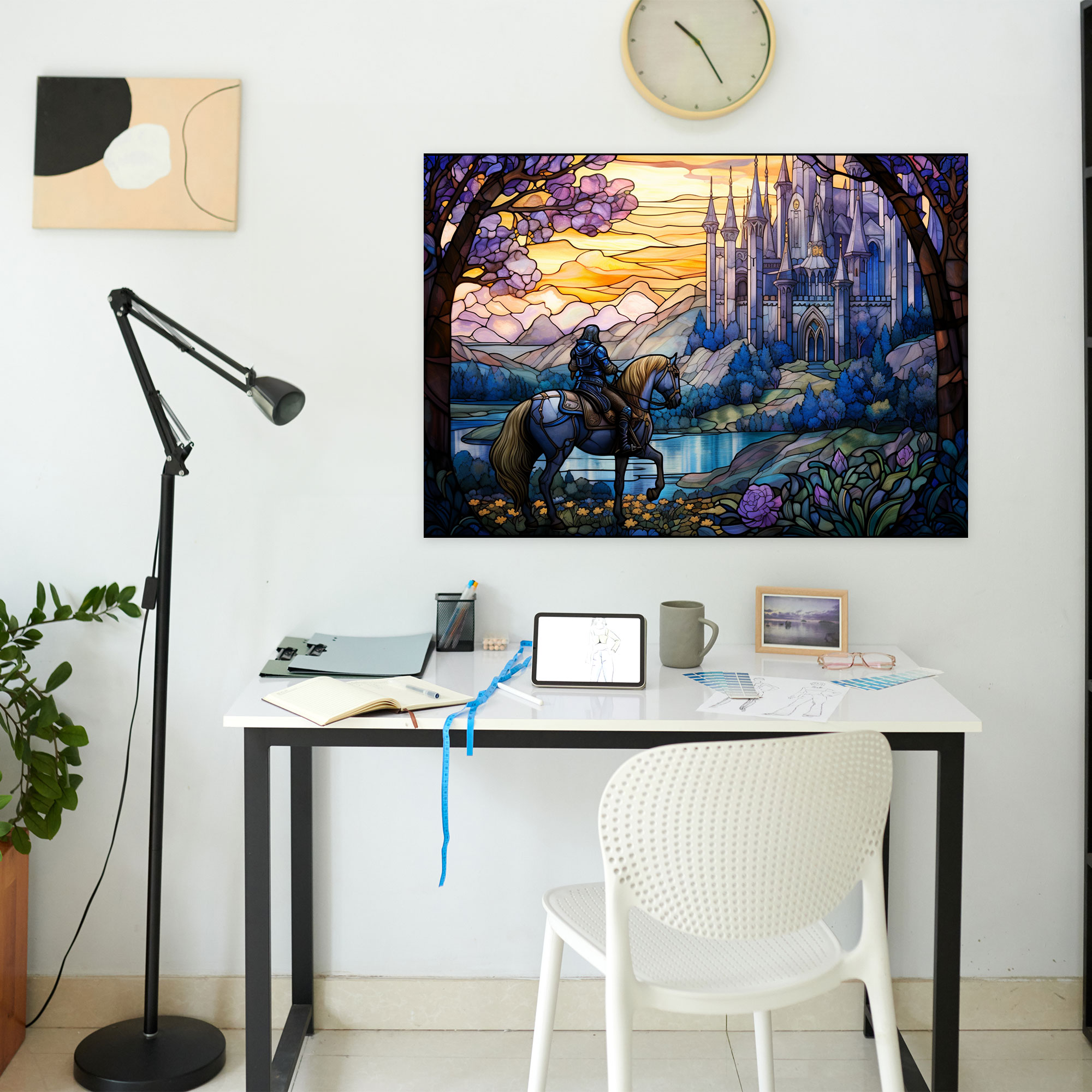 Medieval Stained Glass Canvas Print - Medieval, Wall Decoration, Canvas Print, Medieval Art
