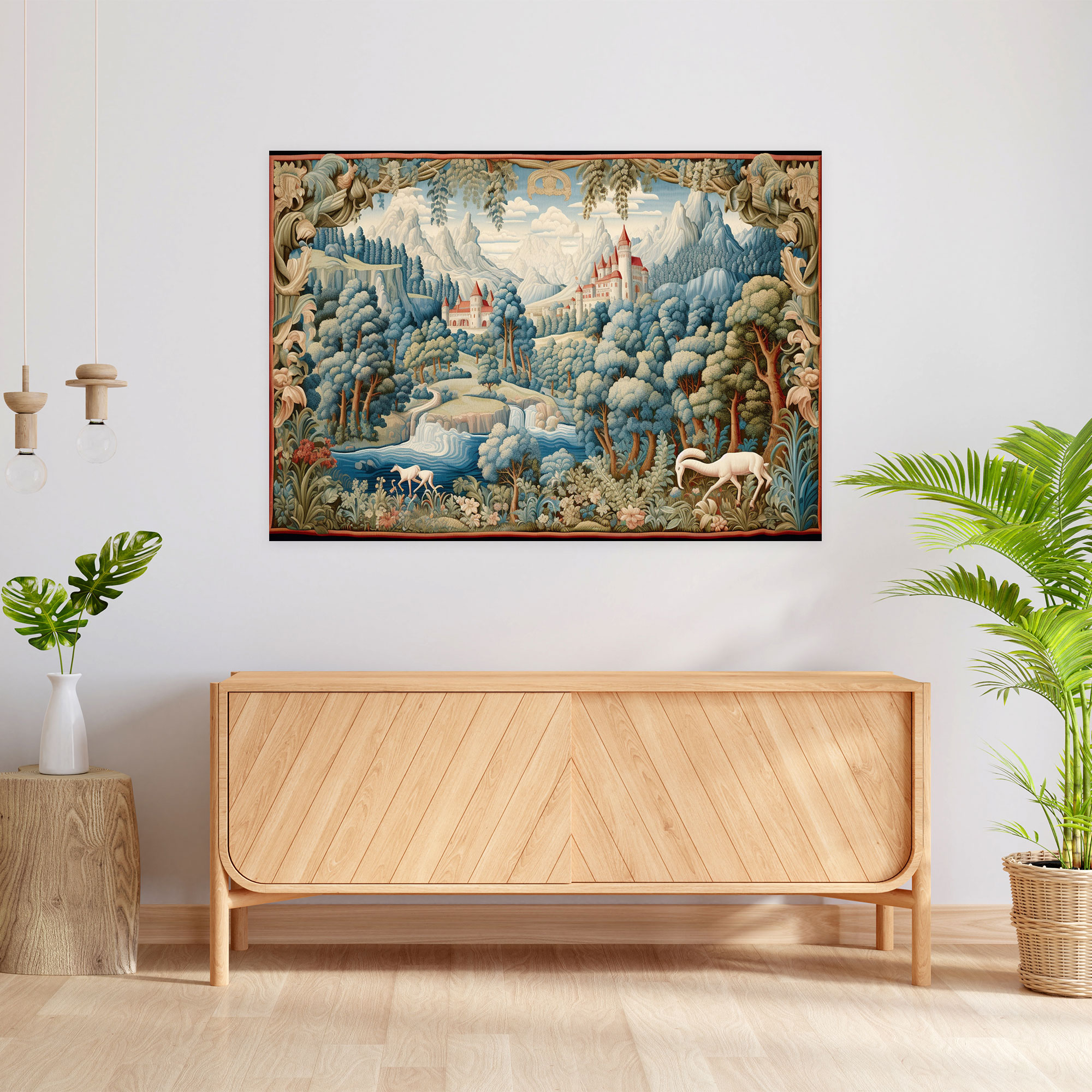 Medieval Tapestry Wall Art - Medieval, Mythical Creatures, Wall Art, Magic