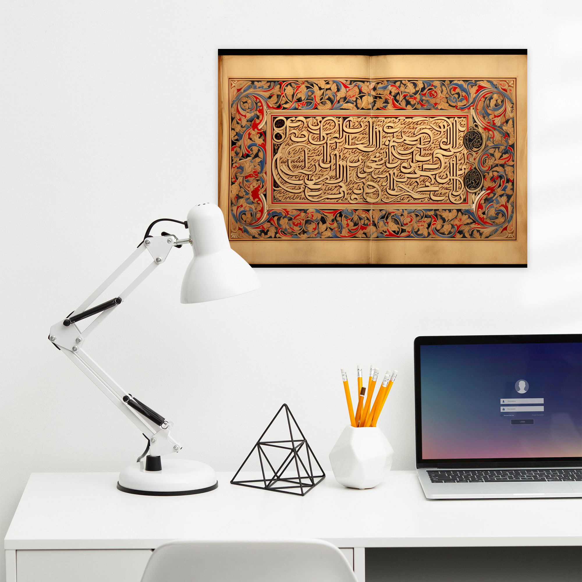 Medieval Manuscript Canvas Print - Medieval, Decorative Motifs, Home Decoration, Calligraphy