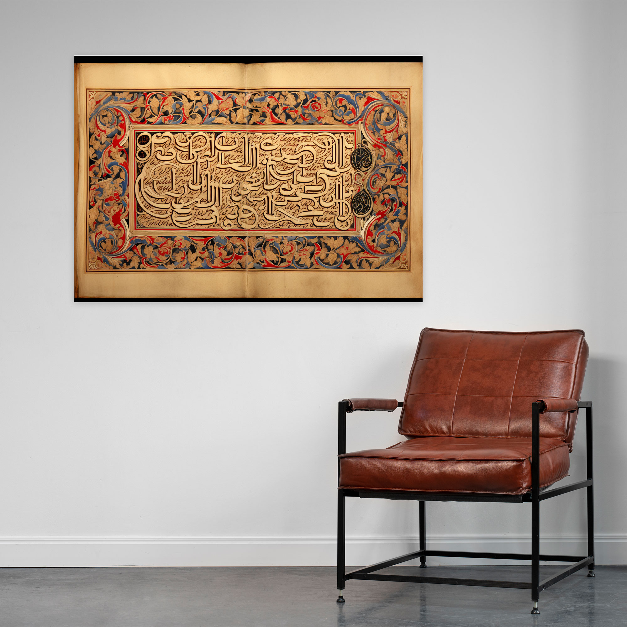 Medieval Manuscript Canvas Print - Medieval, Decorative Motifs, Home Decoration, Calligraphy