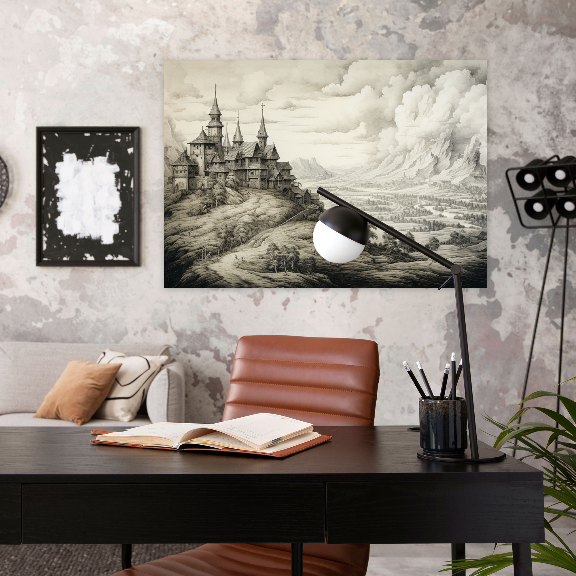 Medieval Village Wall Art - Medieval, Home Decoration, Wall Decoration, Wall Art