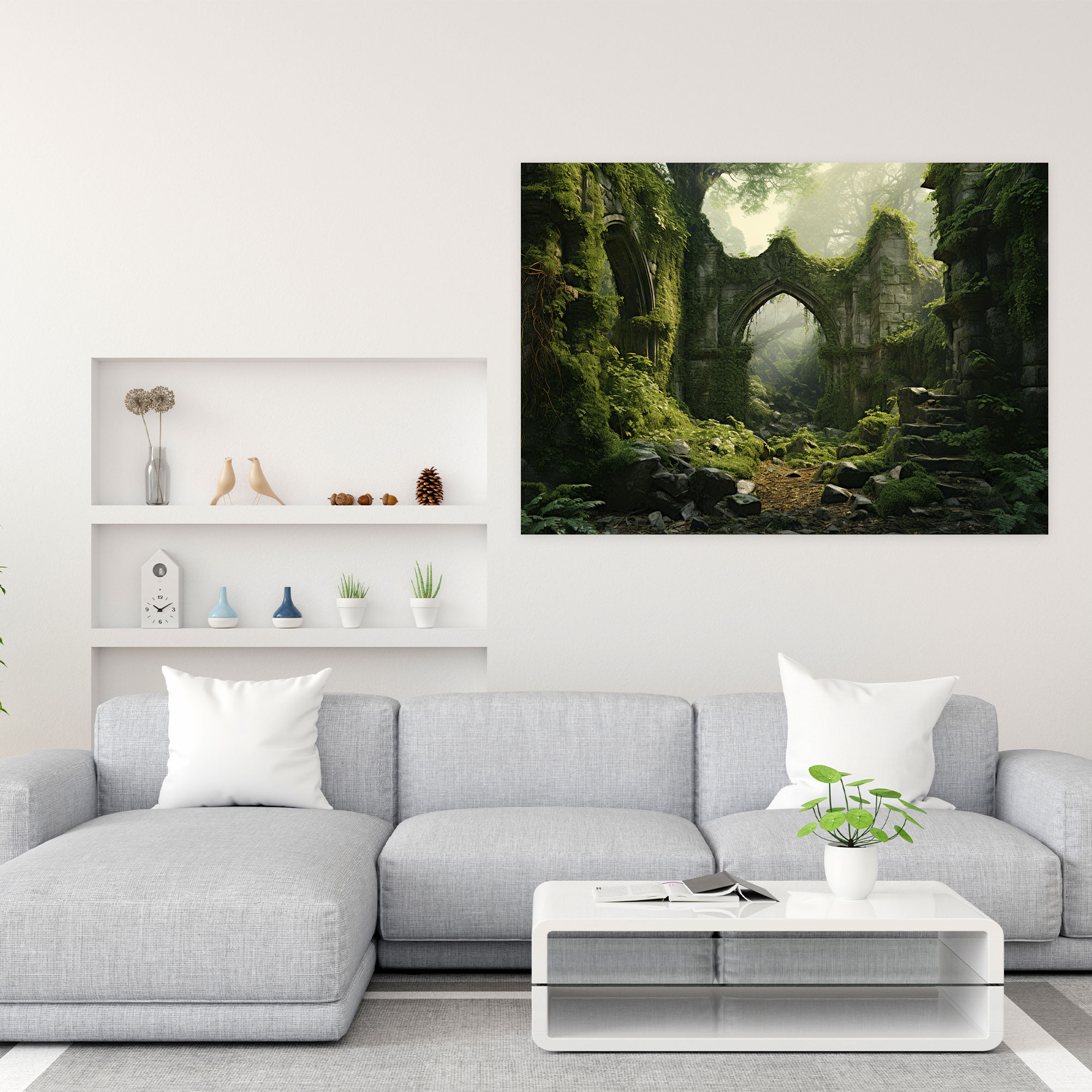 Medieval Castle Ruins Canvas Print - Medieval, Castle Ruins, Medieval, Overgrown Ivy