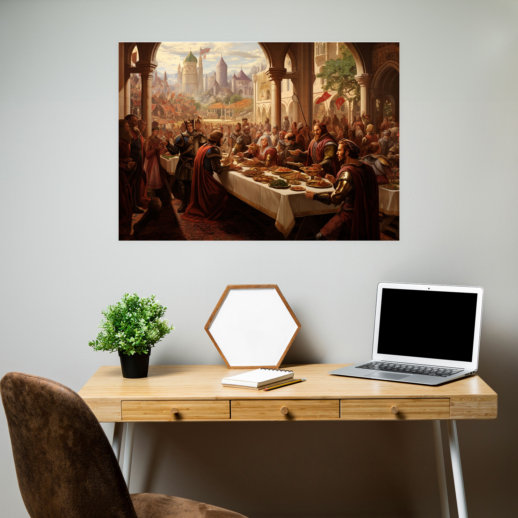 Medieval Feast Canvas Print - Medieval, Delicious Food, Canvas, Medieval
