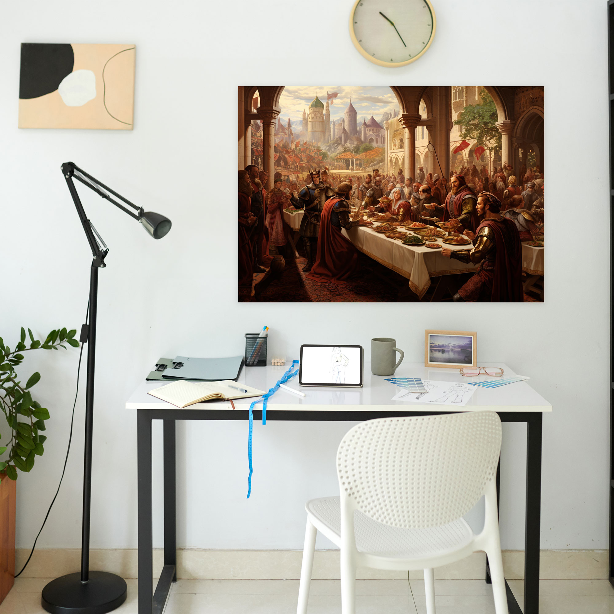 Medieval Feast Canvas Print - Medieval, Delicious Food, Canvas, Medieval