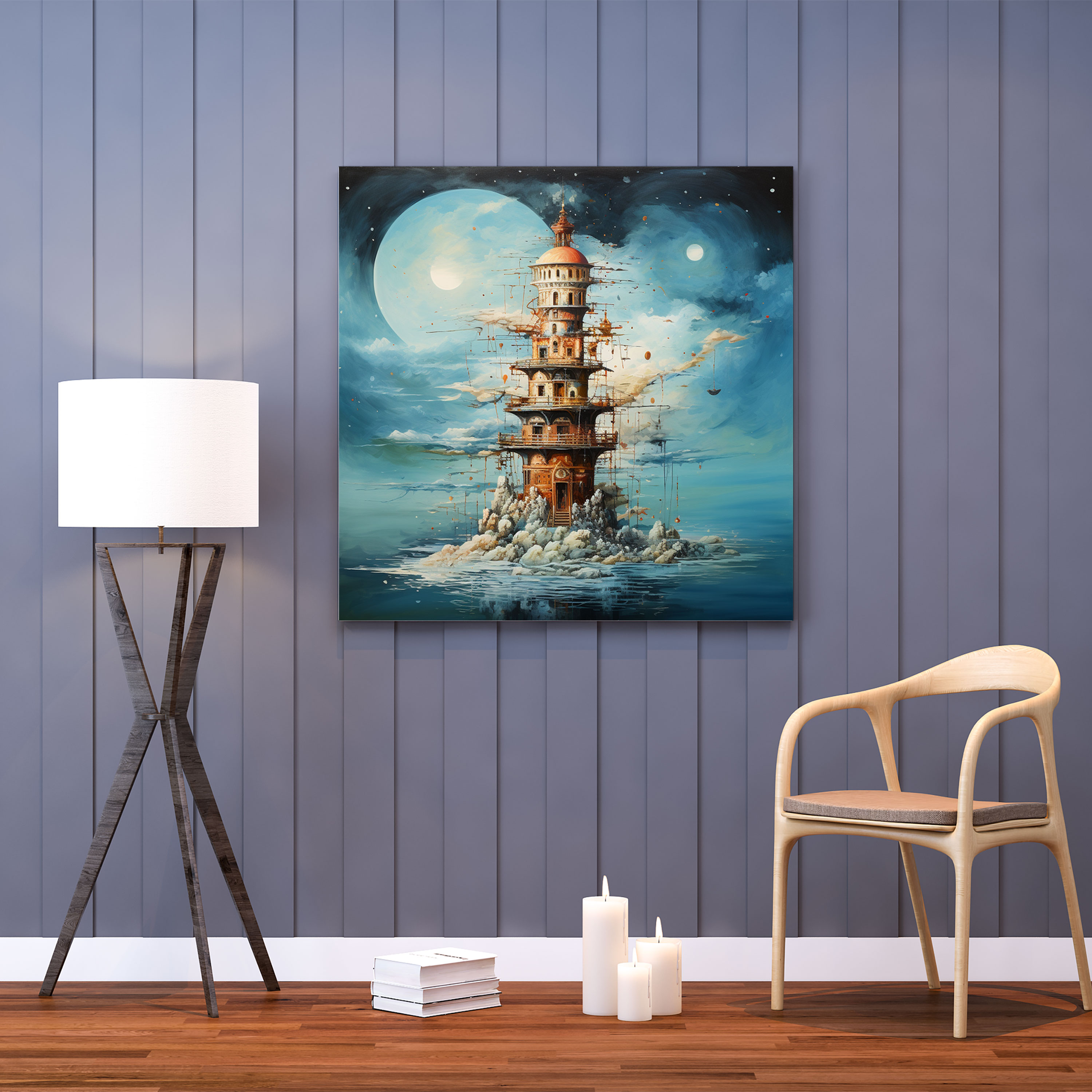 Maiden Tower Canvas Print - Maiden Tower, Canvas, Floating Elements, Dreamlike
