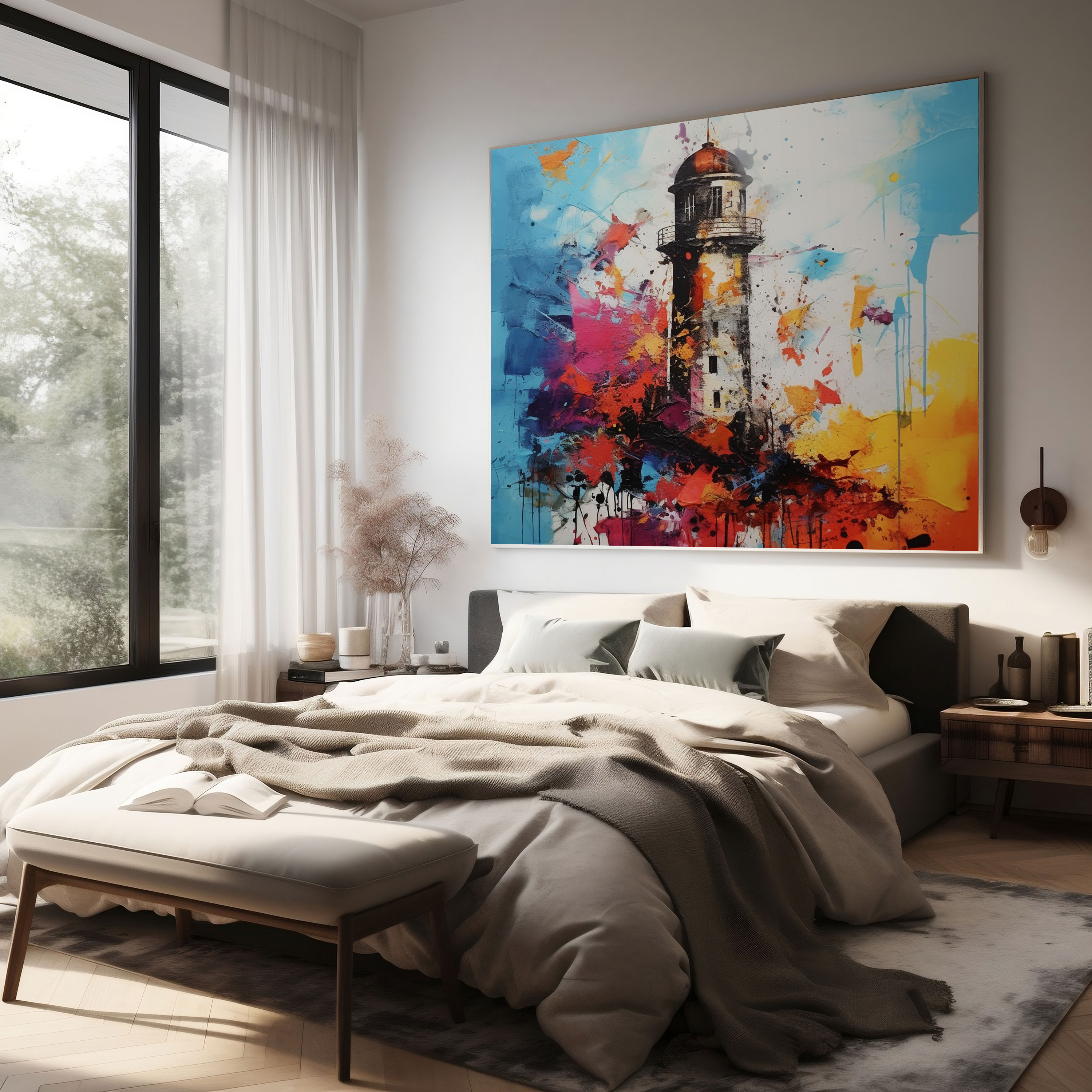 Kız Kulesi Kanvas Tablo - Kız Kulesi Karışık Medya Sanat Eseri Kanvas Kanvas Duvar Sanatı