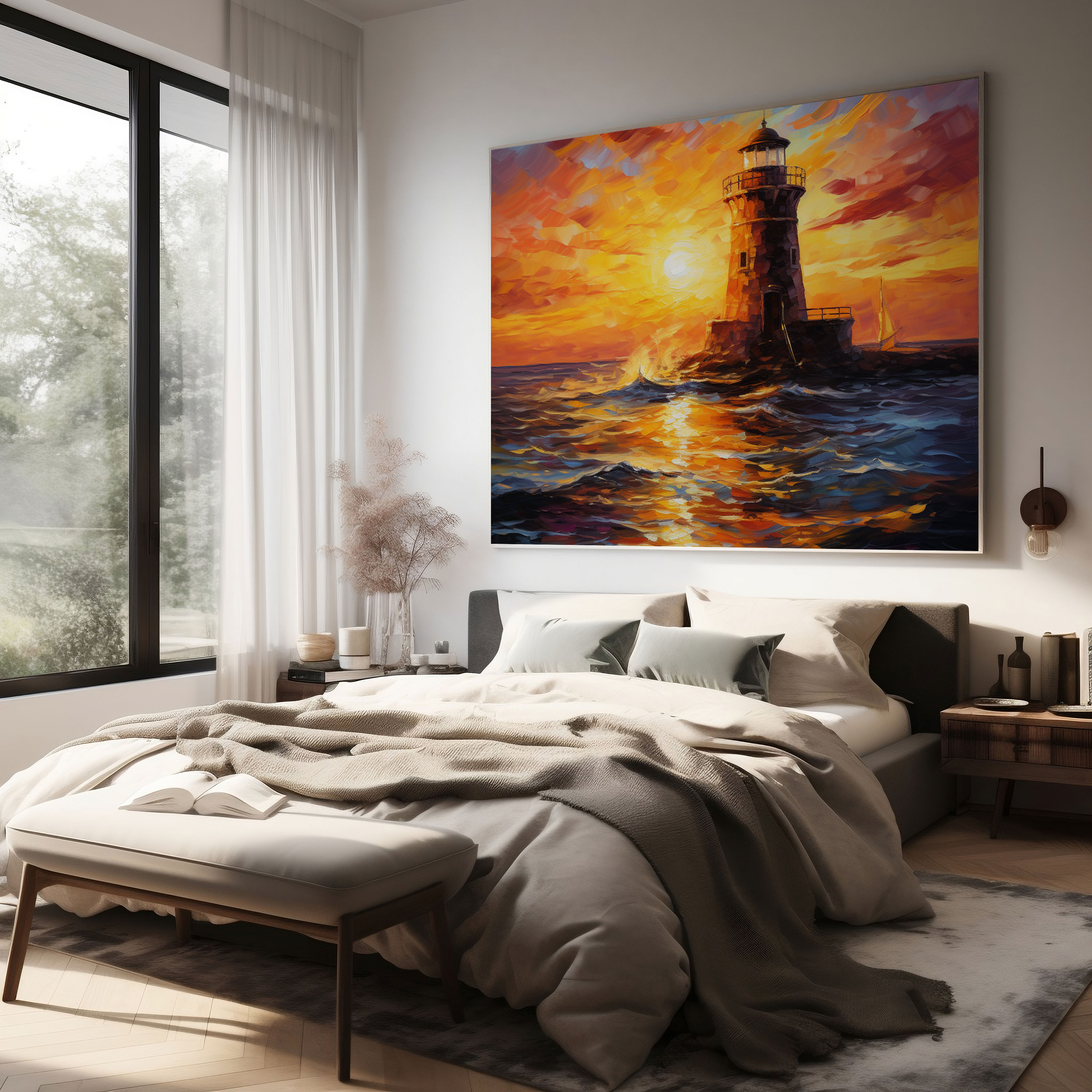 Impressionistic Sunset Maiden Tower Wall Art - Maiden Tower, Maiden Tower, Wall Art, Sunset