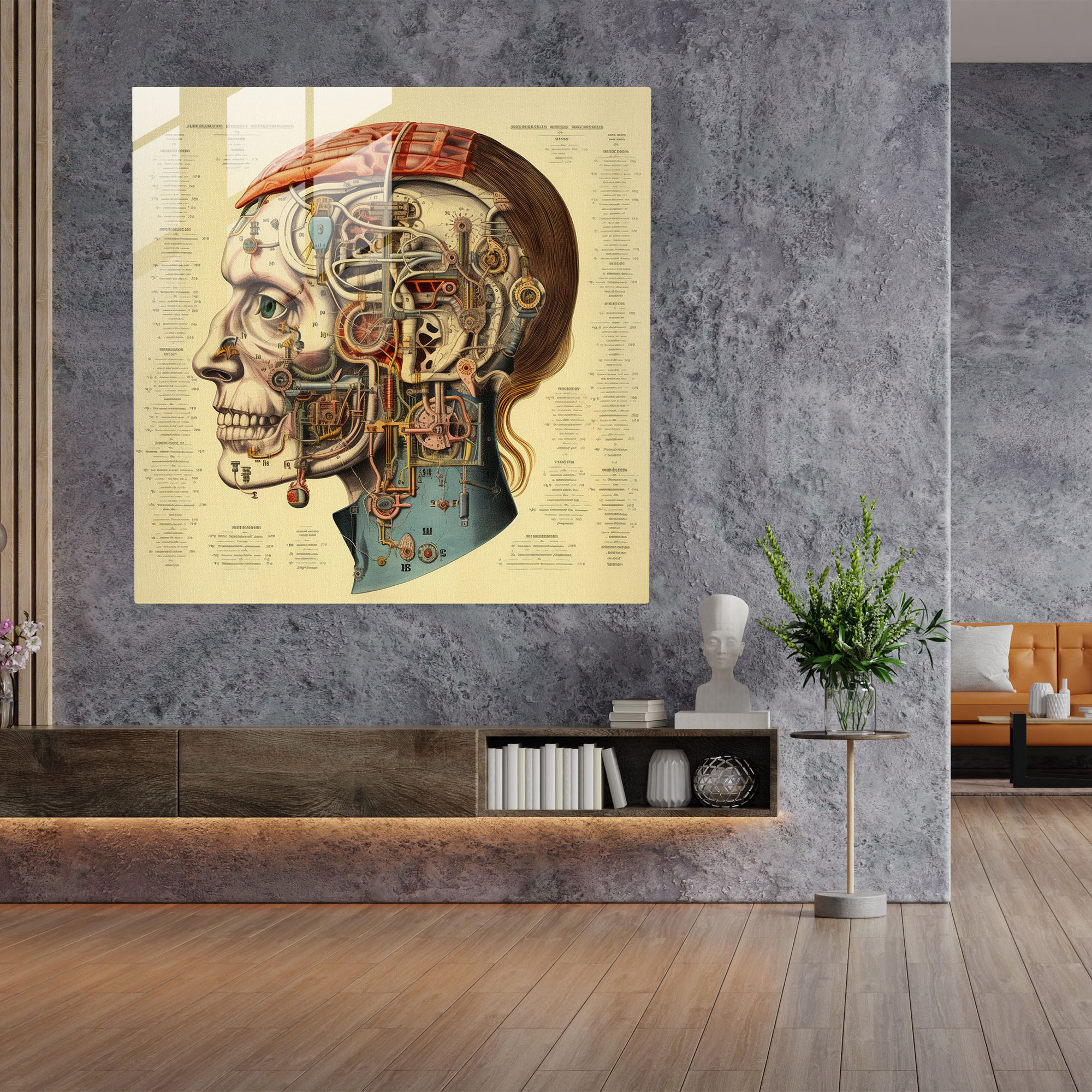Medicine Anatomy Glass Print - Medicine, Glass Wall Art, Intricate Details, Glass Print