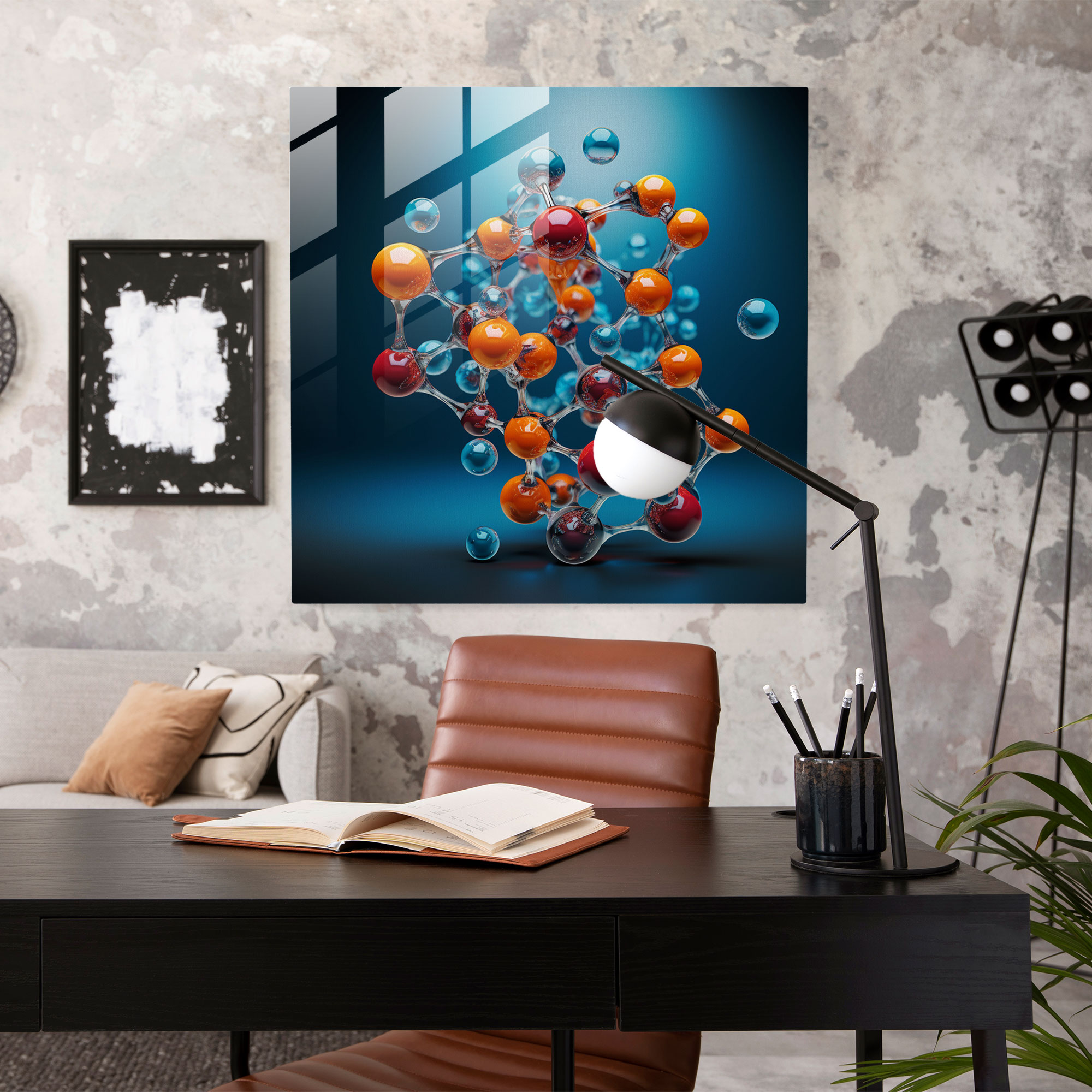 Medicine Molecular Glass Print - Medicine, Home Decoration, Glass Print, Wall Decoration