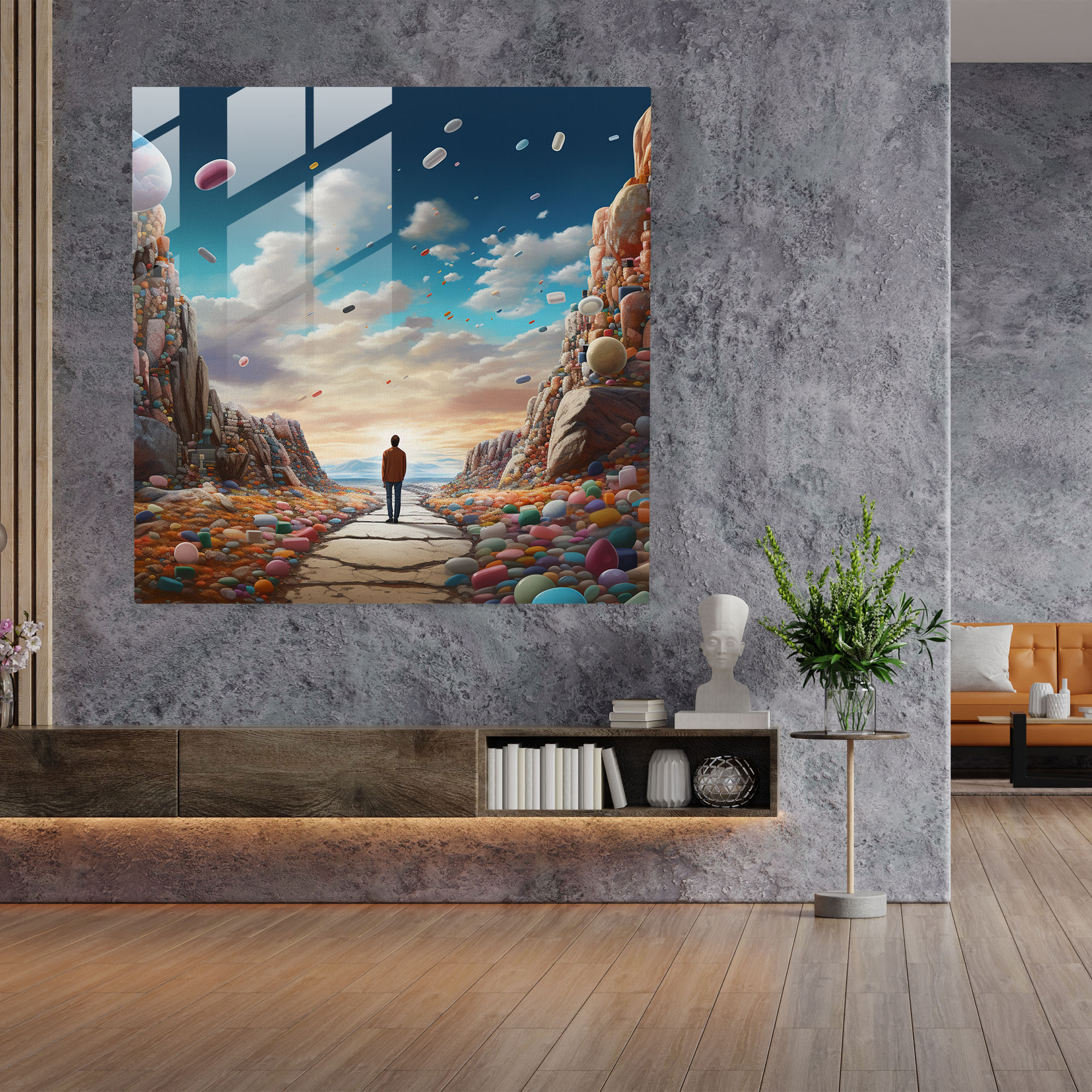 Medicine Surreal Glass Print - Medicine, Home Decoration, Influence Of Medicines, Glass Wall Art
