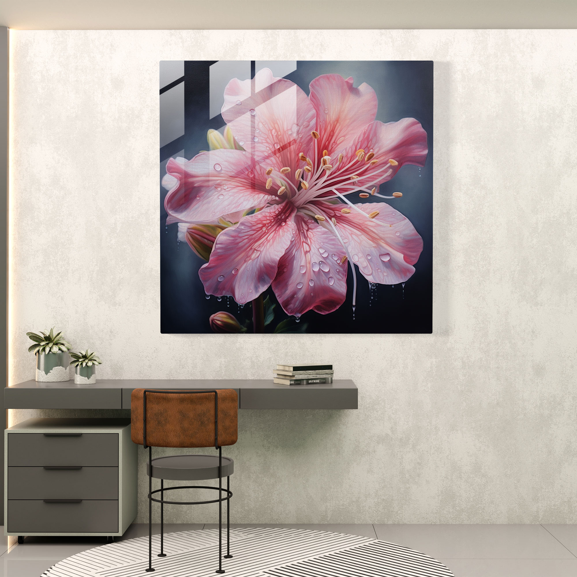 Medicinal Blossom Glass Print - Medicine, Glass Art, Modern Art, Glass Wall Art