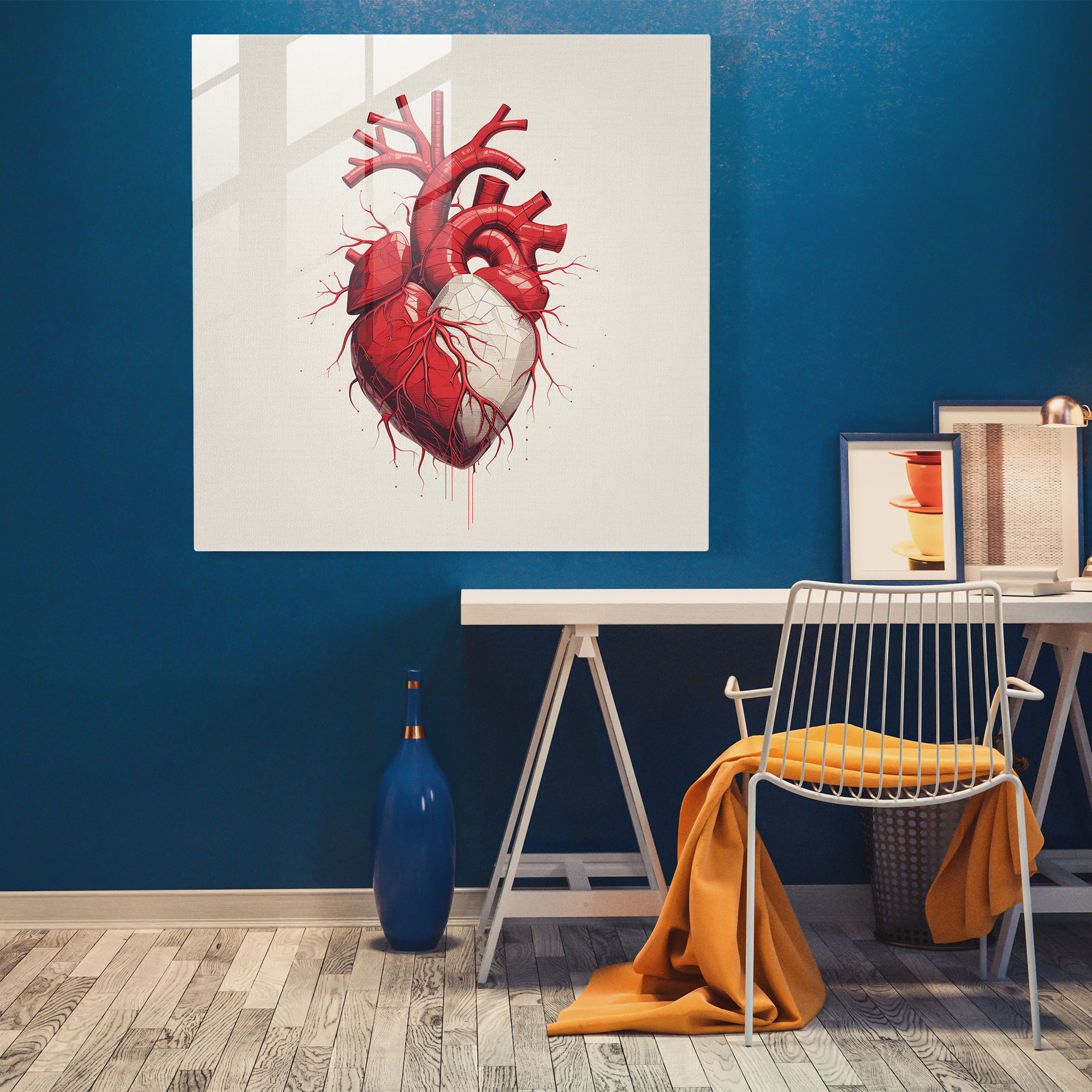 Medicine Heartbeat Glass Print - Medicine, Glass Wall Art, Glass Print, Strength