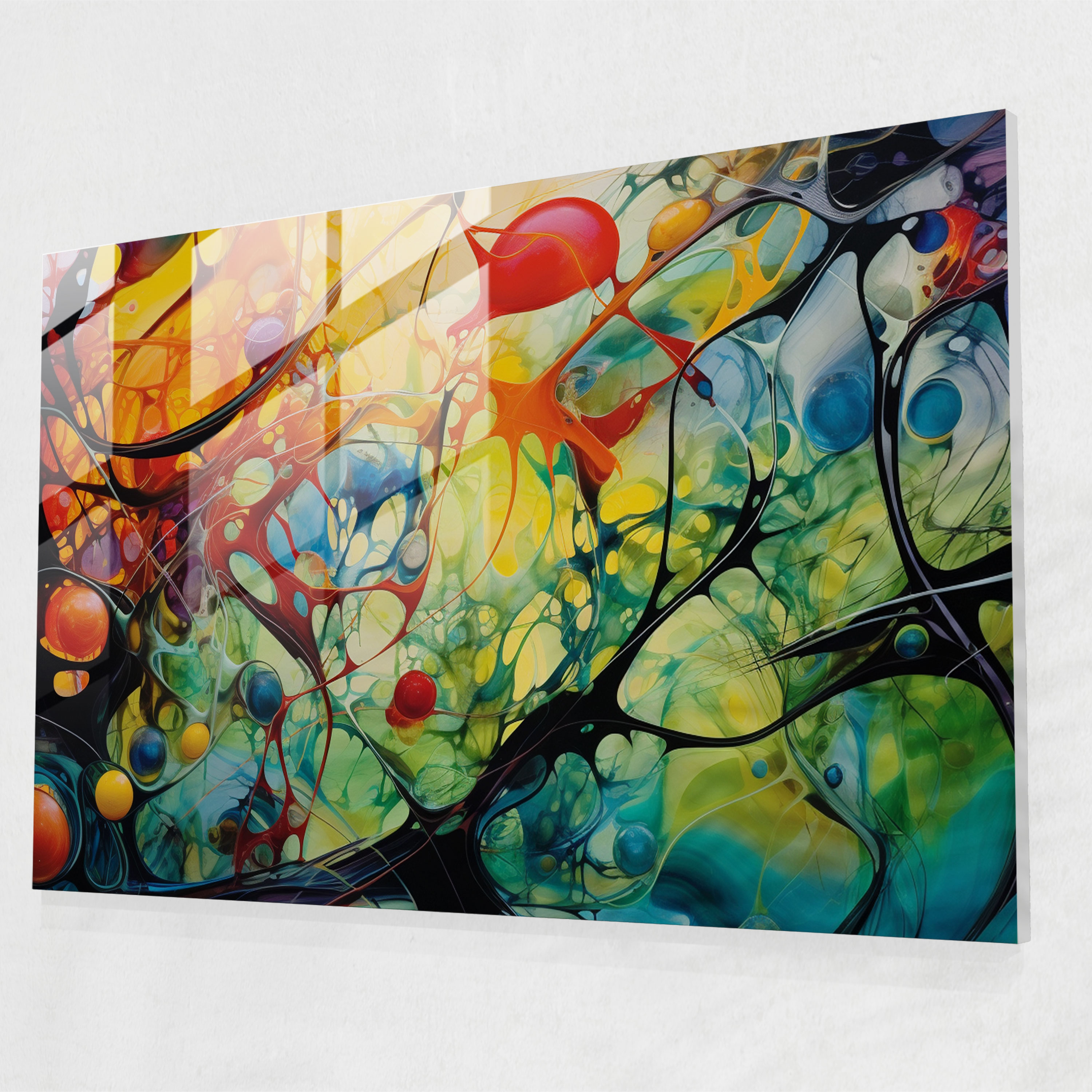 Mesolithic Abstract Glass Print - Mesolithic, Abstract Design, Wall Decoration, Glass Print