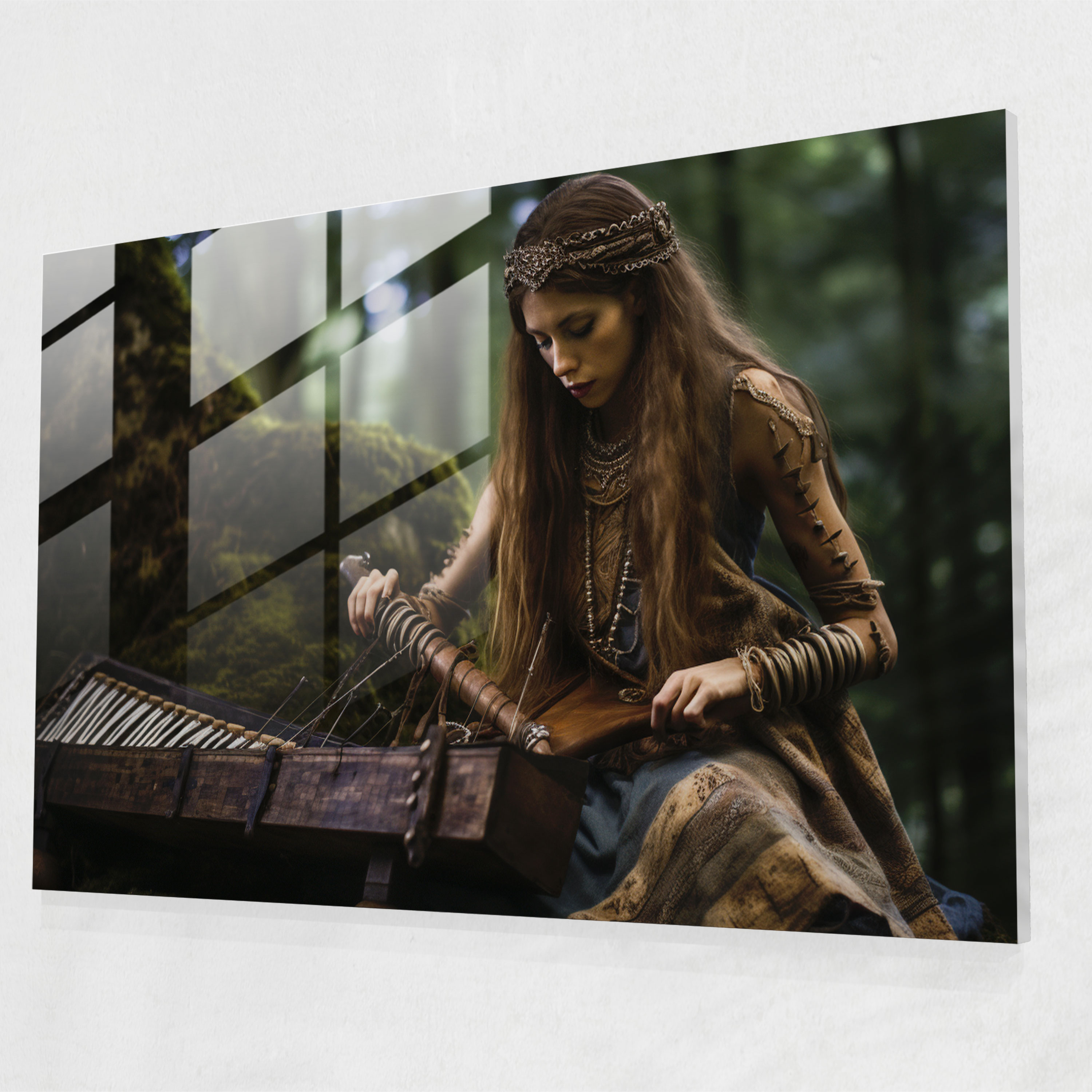 Mesolithic Glass Wall Art - Melodic Symphony - Mesolithic, Modern Art, Home Decoration, Glass Print
