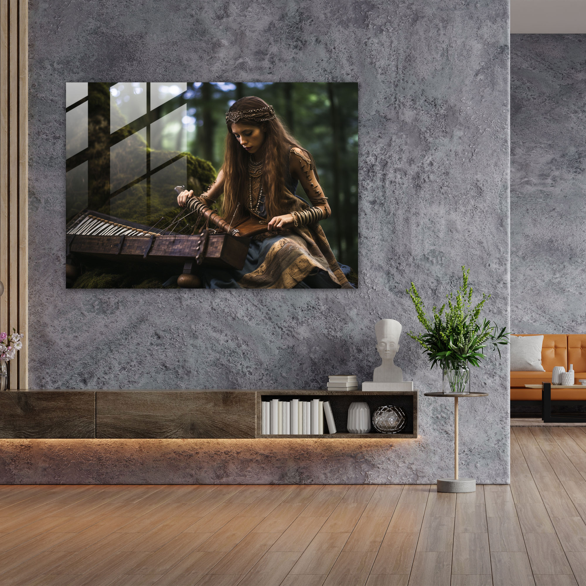 Mesolithic Glass Wall Art - Melodic Symphony - Mesolithic, Modern Art, Home Decoration, Glass Print