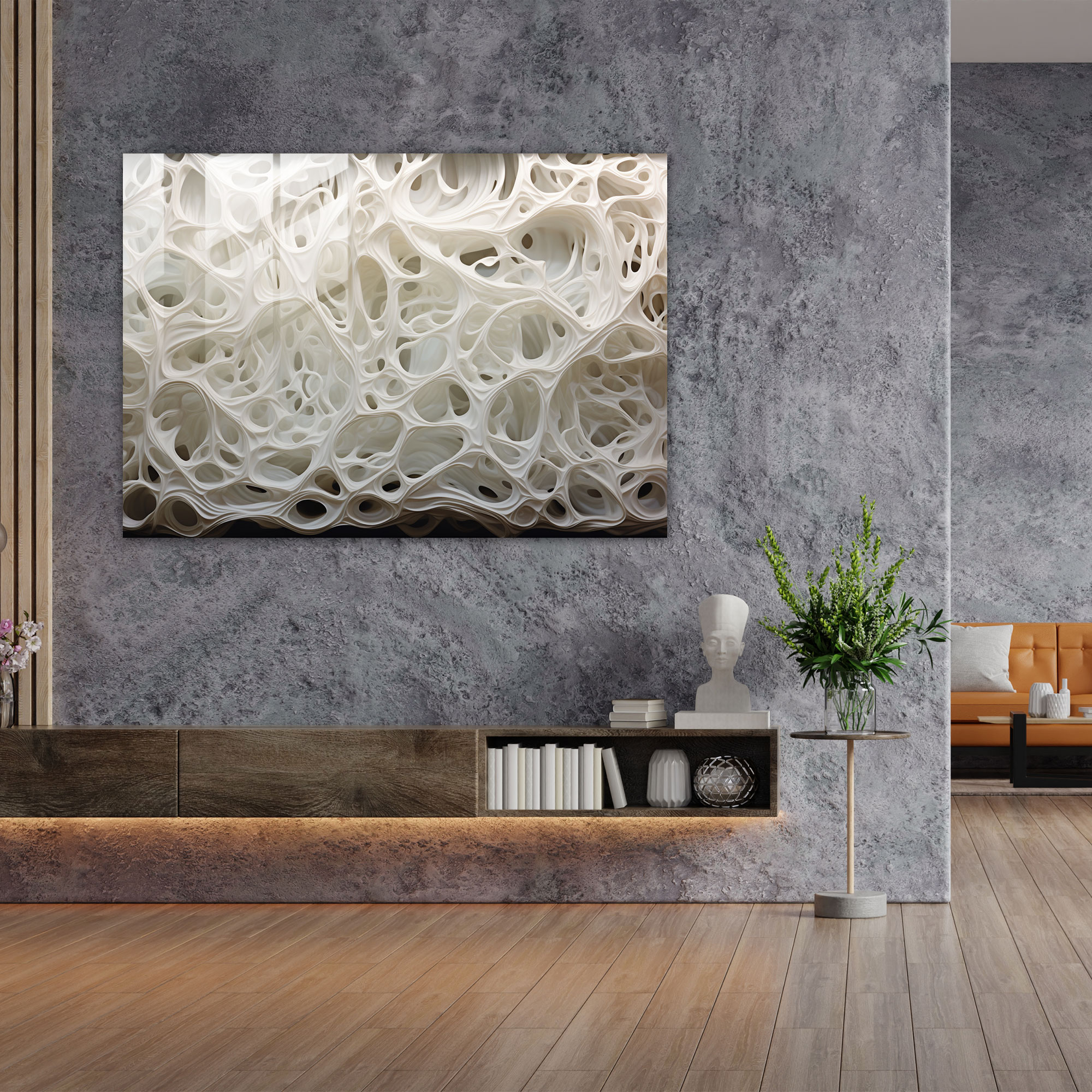 Paleolithic Etchings Glass Wall Art - Mesolithic, Modern Art, Glass Print, Wall Decoration