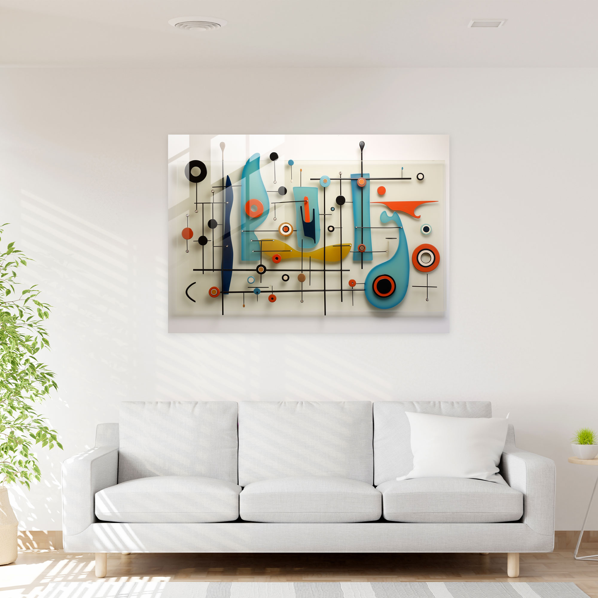 Primitive Tools Glass Wall Art - Mesolithic, Abstract Shapes, Glass Art, Home Decoration