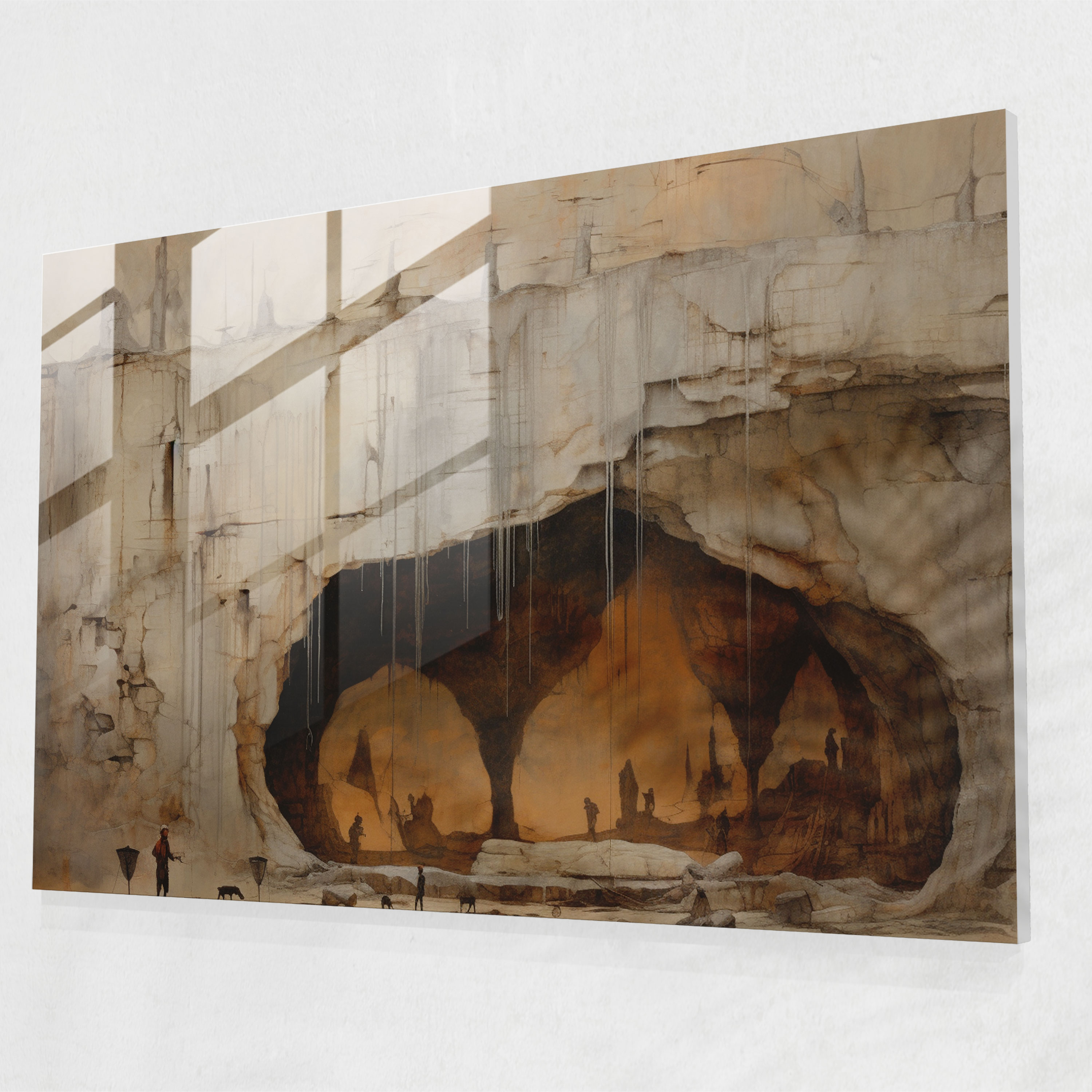 Paleolithic Fusion Mixed Media Glass Wall Art - Mesolithic, Fusion, Paleolithic, Attention To Detail