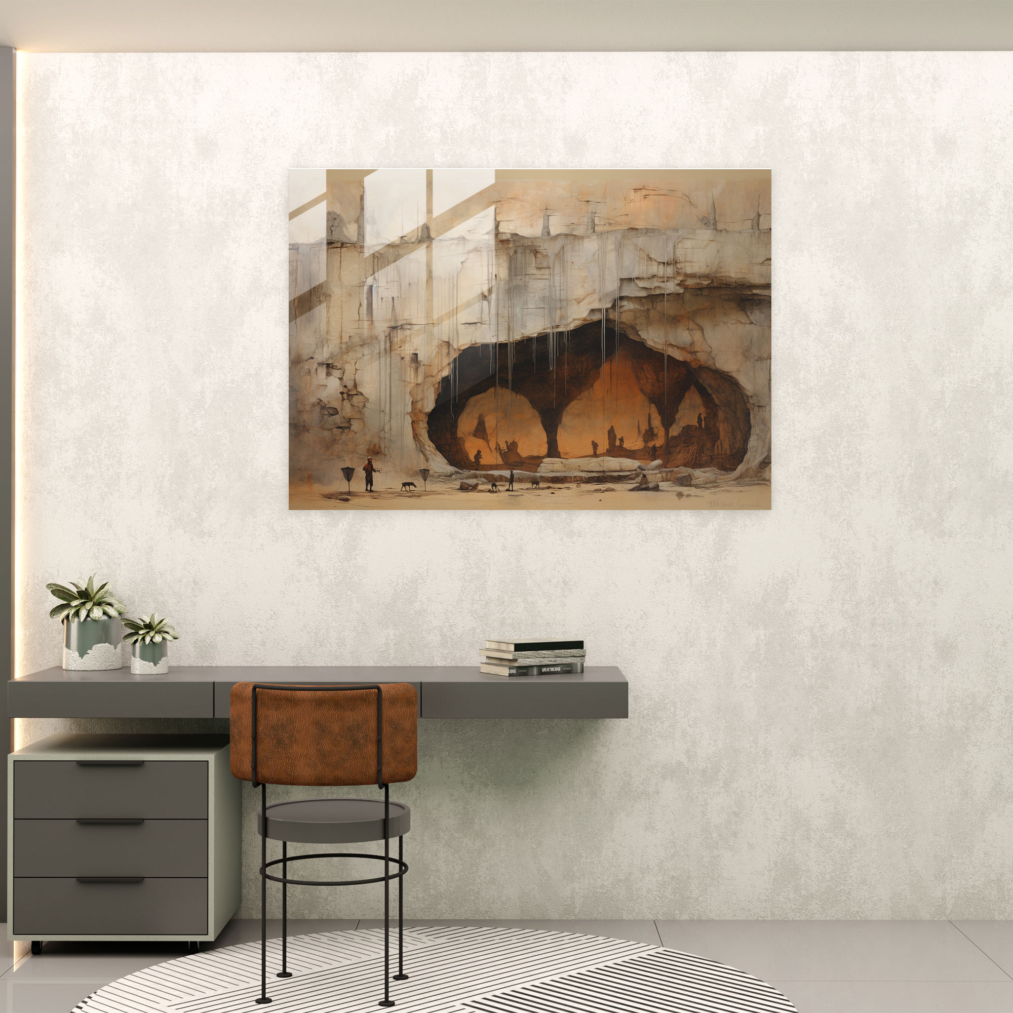 Paleolithic Fusion Mixed Media Glass Wall Art - Mesolithic, Fusion, Paleolithic, Attention To Detail