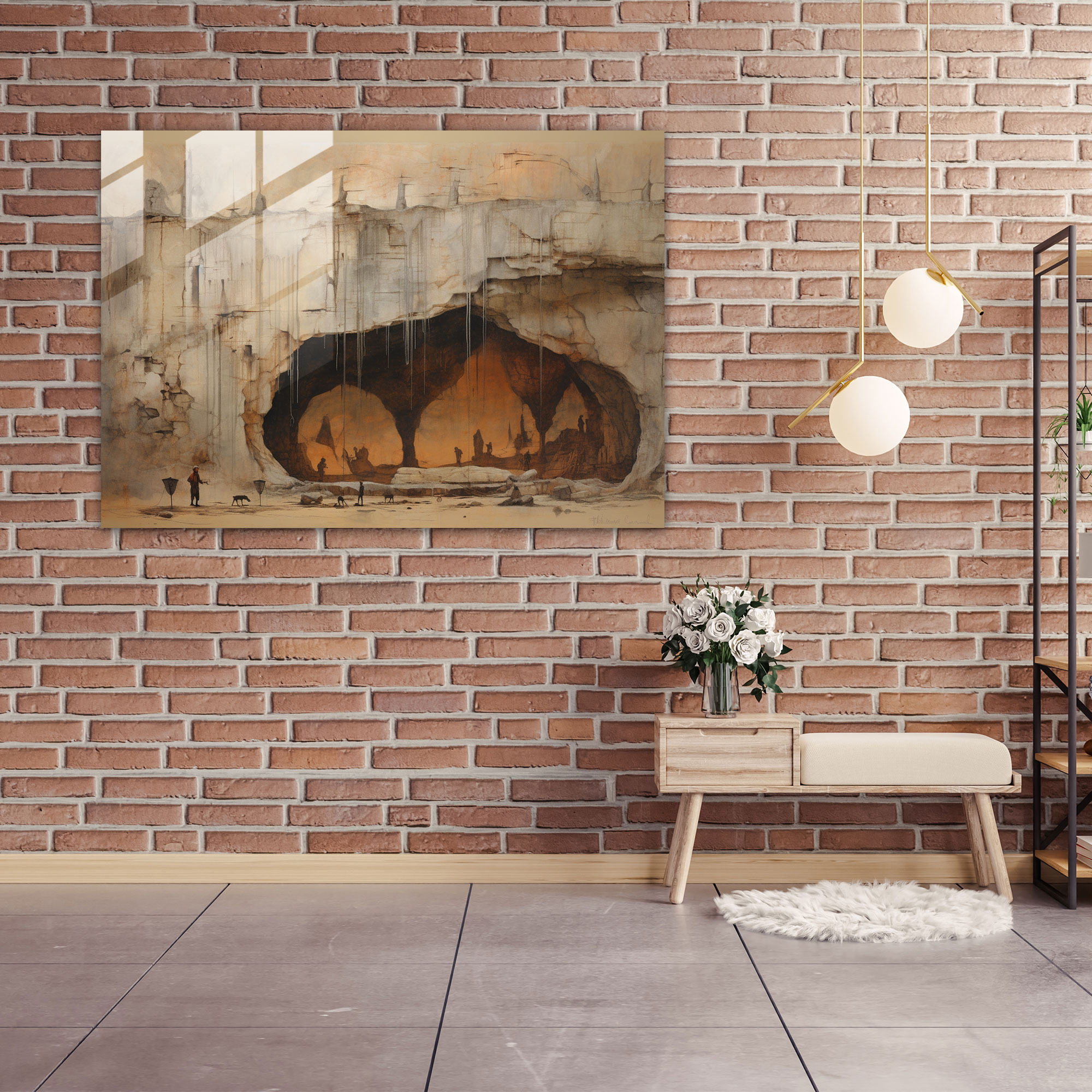Paleolithic Fusion Mixed Media Glass Wall Art - Mesolithic, Fusion, Paleolithic, Attention To Detail