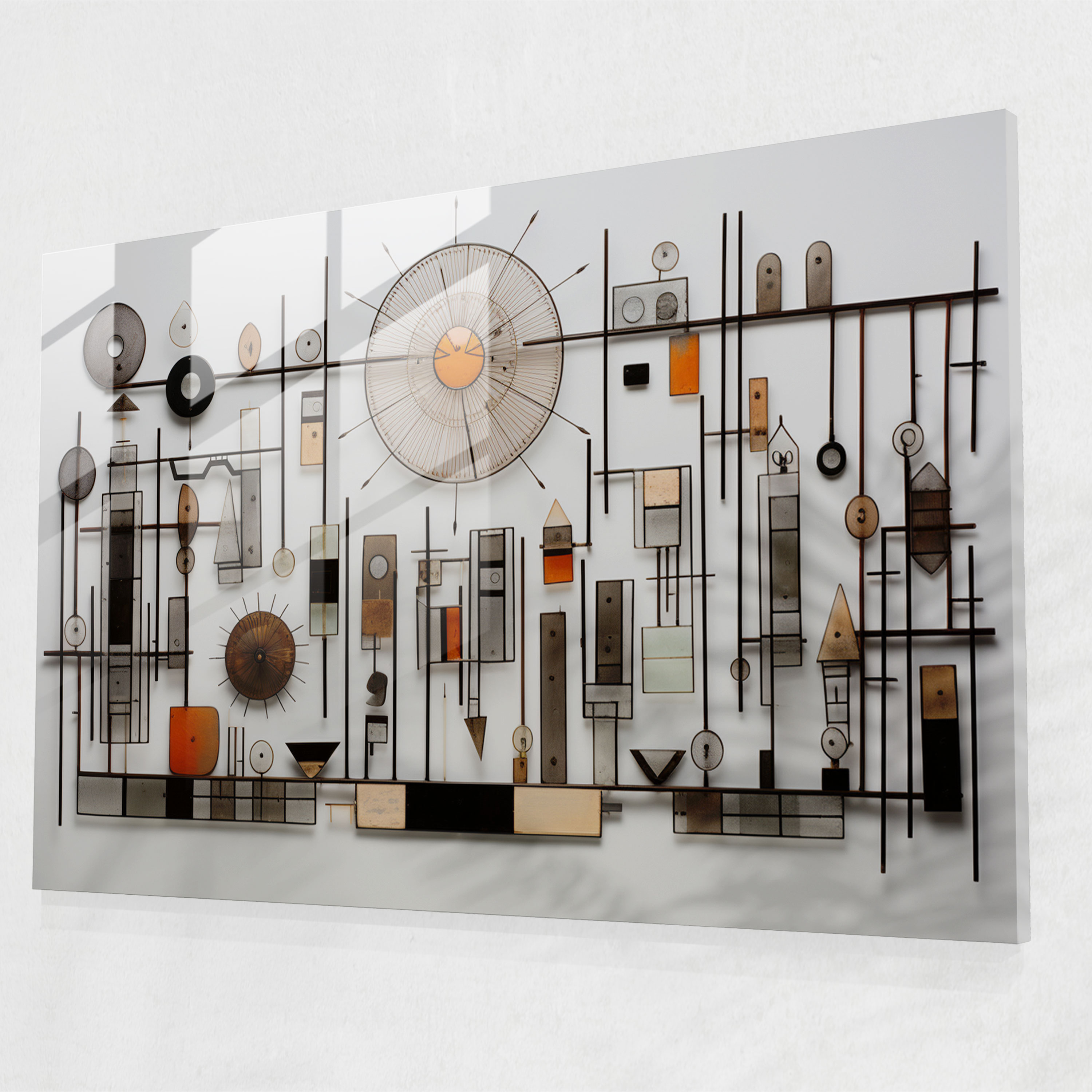 Paleolithic Tools Geometric Glass Wall Art - Mesolithic, Primitive Tools, Glass Print, Glass Art