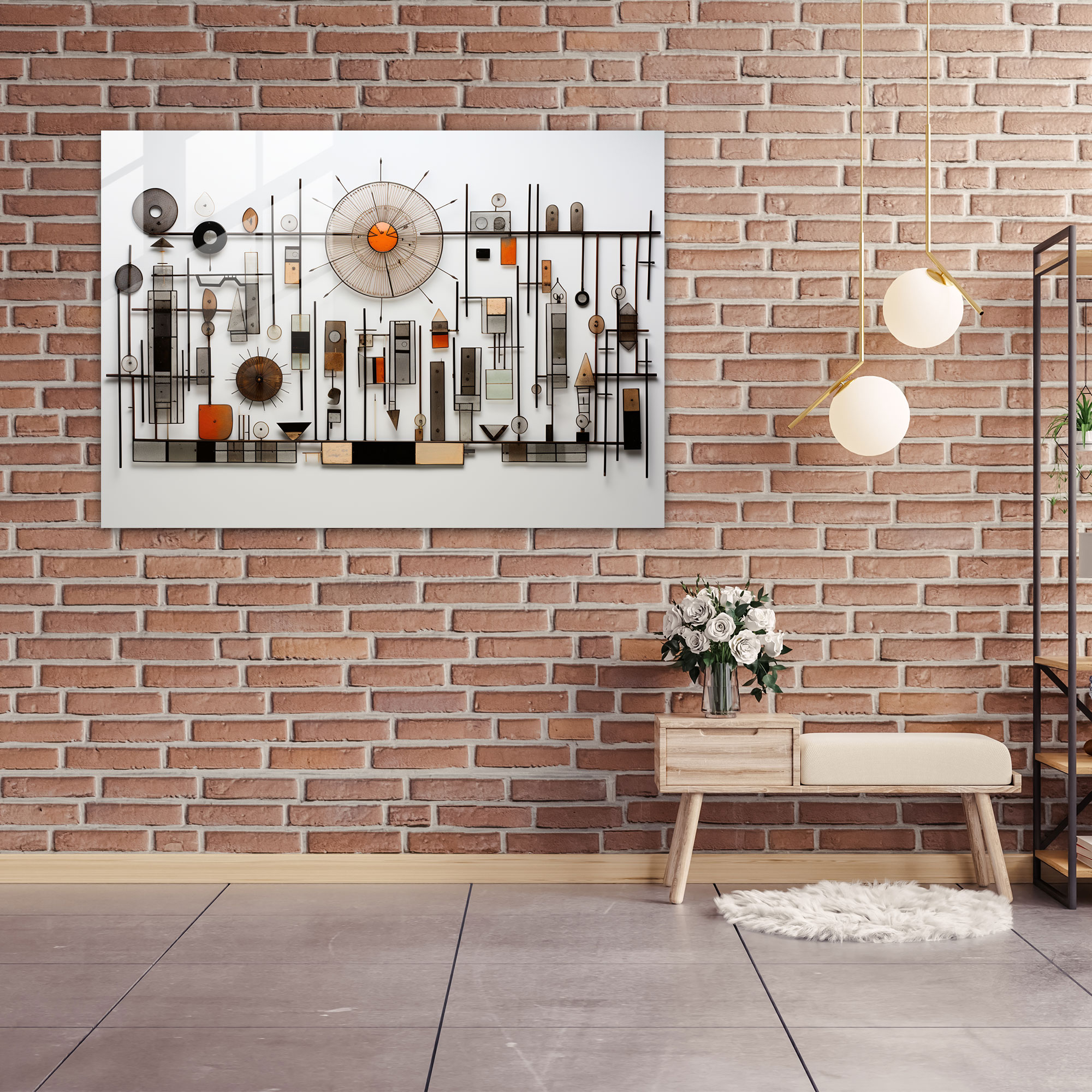 Paleolithic Tools Geometric Glass Wall Art - Mesolithic, Primitive Tools, Glass Print, Glass Art