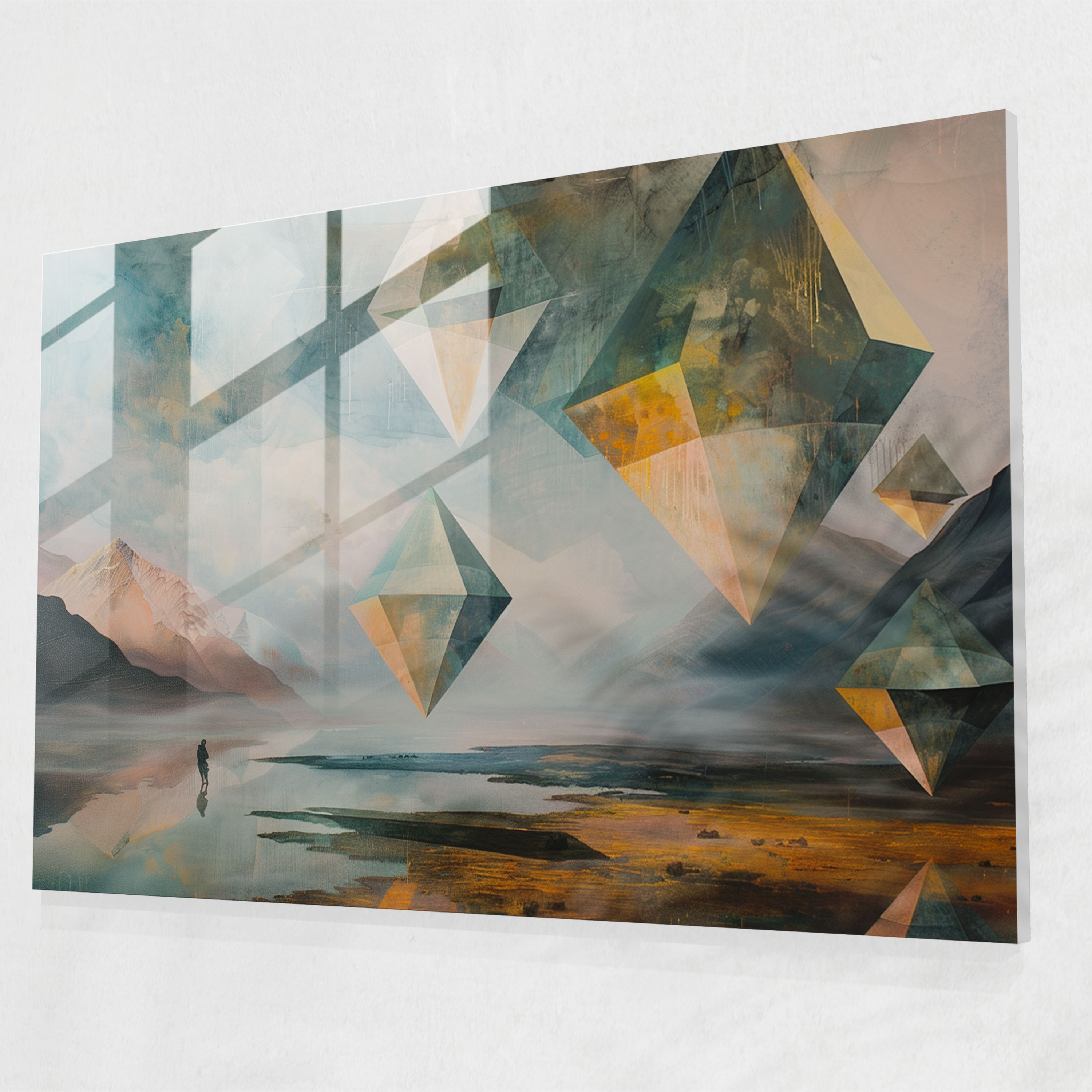 Metaphysical Painting Glass Print - Metaphysical Painting, Glass Art, Modern Art, Metaphysical Painting