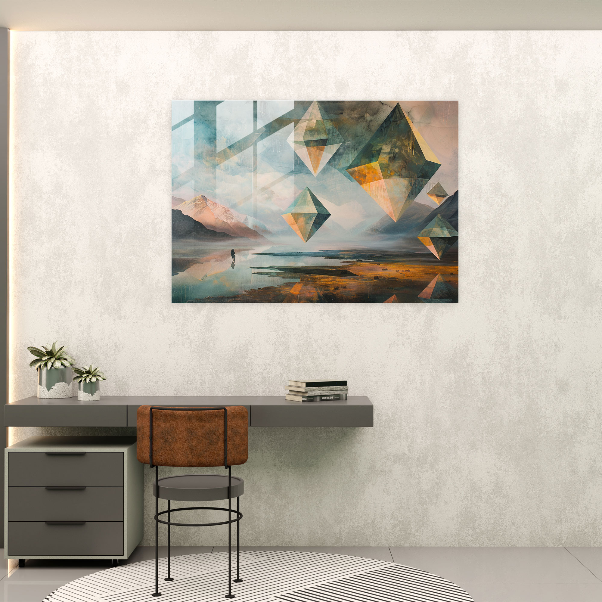 Metaphysical Painting Glass Print - Metaphysical Painting, Glass Art, Modern Art, Metaphysical Painting