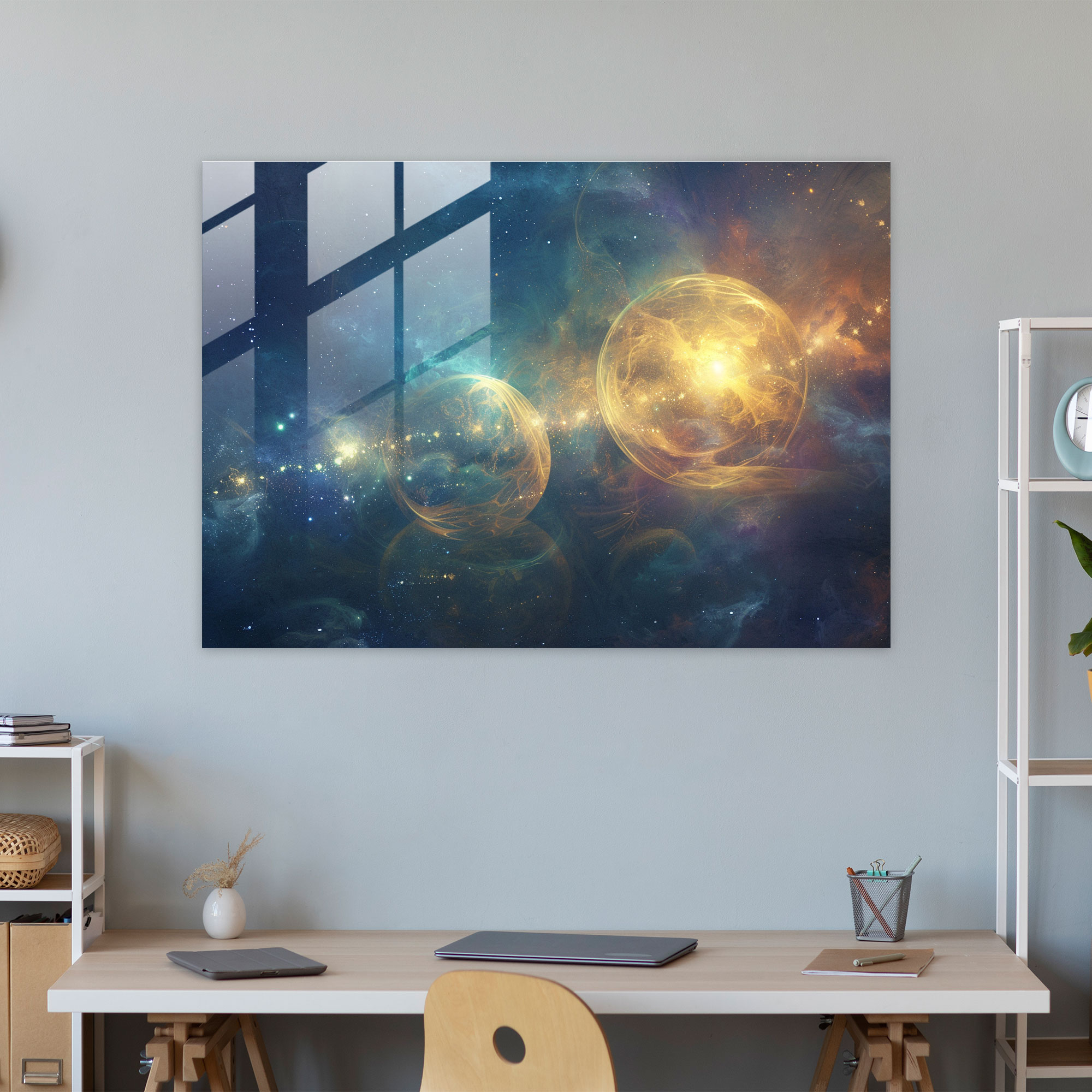 Metaphysical Painting Modern Art - Metaphysical Painting, Wall Decoration, Glass Wall Art, Glass Print