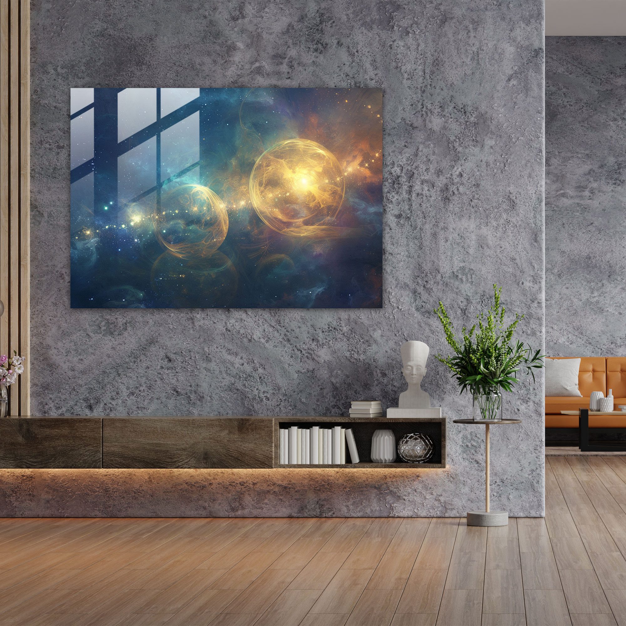 Metaphysical Painting Modern Art - Metaphysical Painting, Wall Decoration, Glass Wall Art, Glass Print