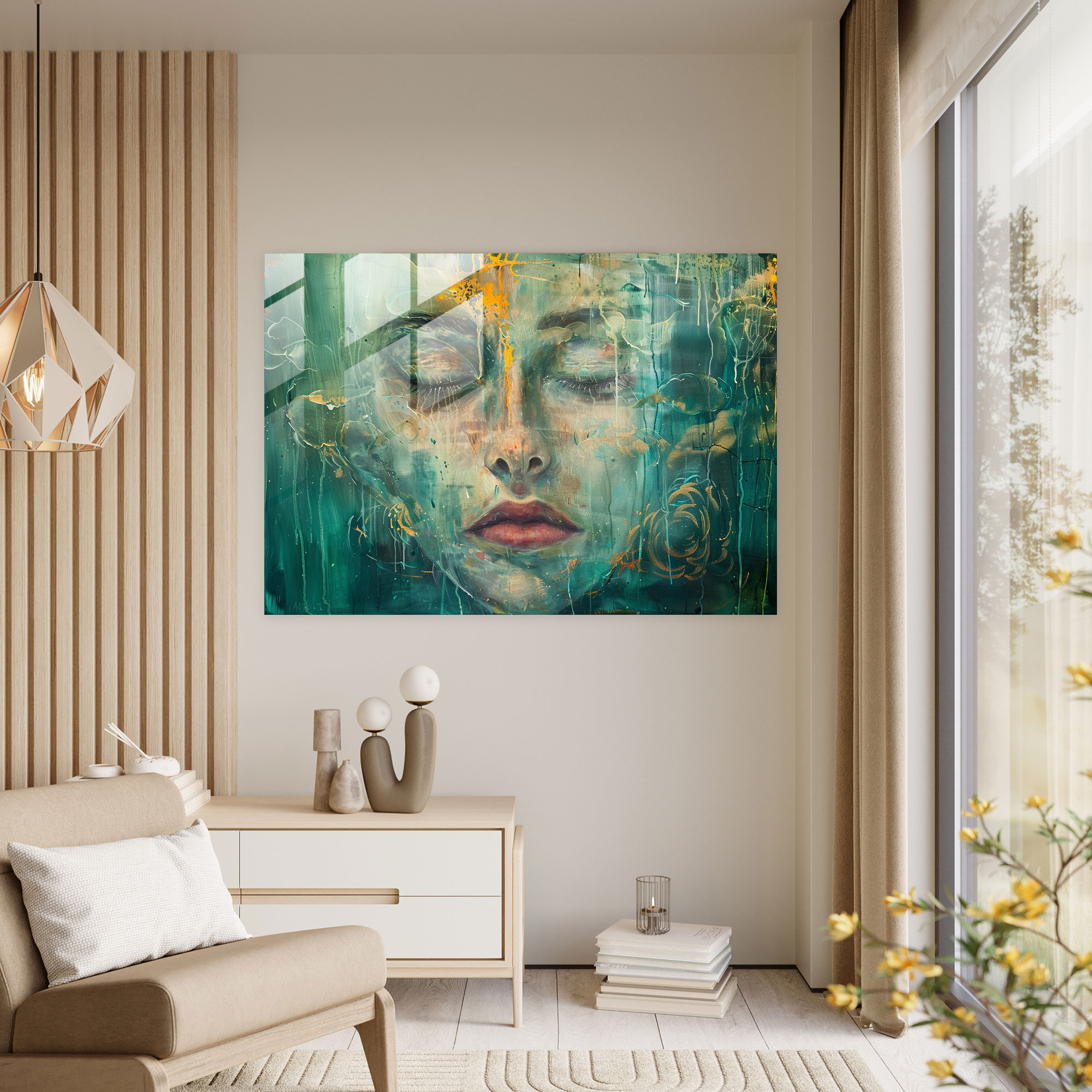 Metaphysical Painting Home Decoration - Metaphysical Painting, Floating Objects, Wall Decoration, Glass Art