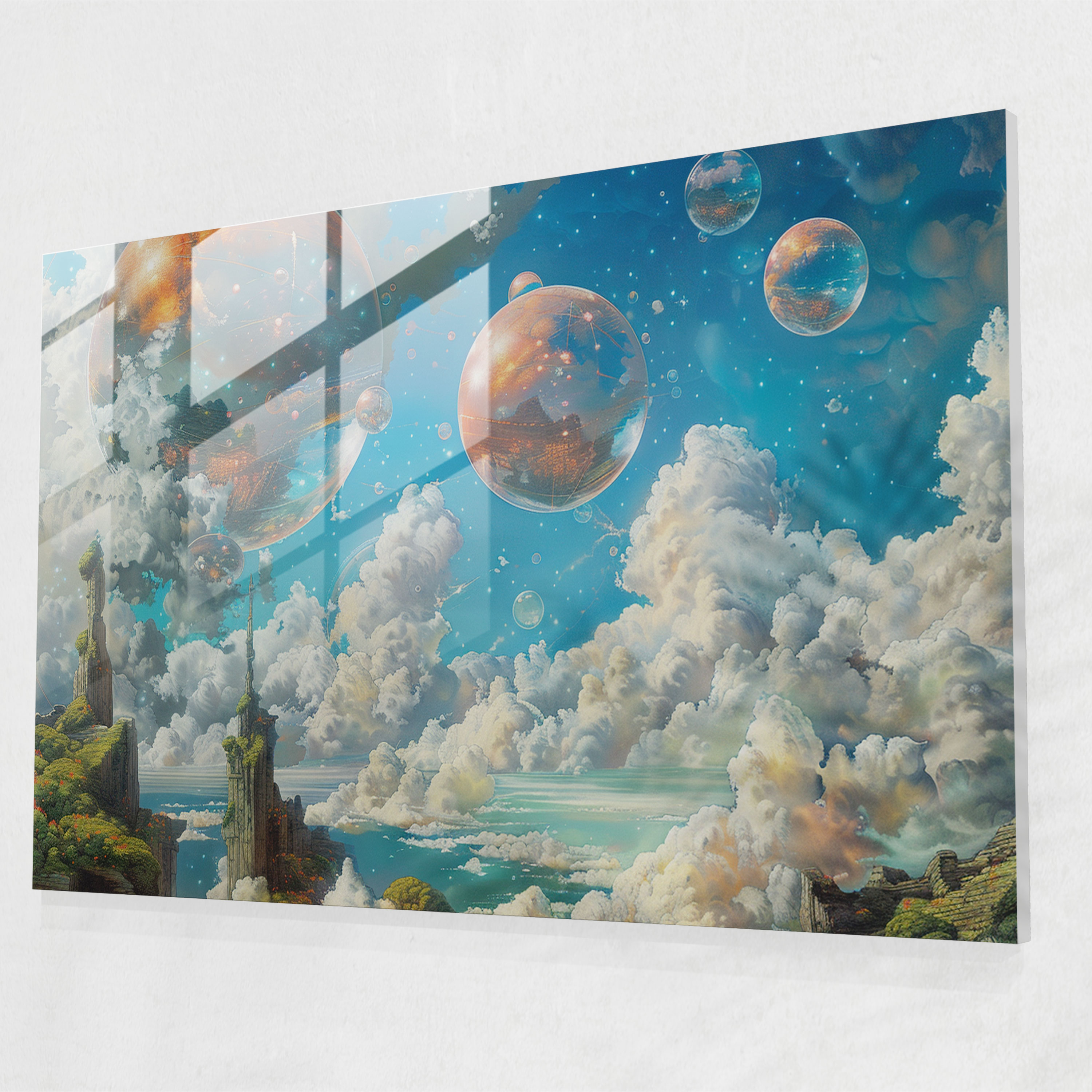 Metaphysical Glass Print - Metaphysical Painting, Home Decoration, Metaphysical Painting, Modern Art